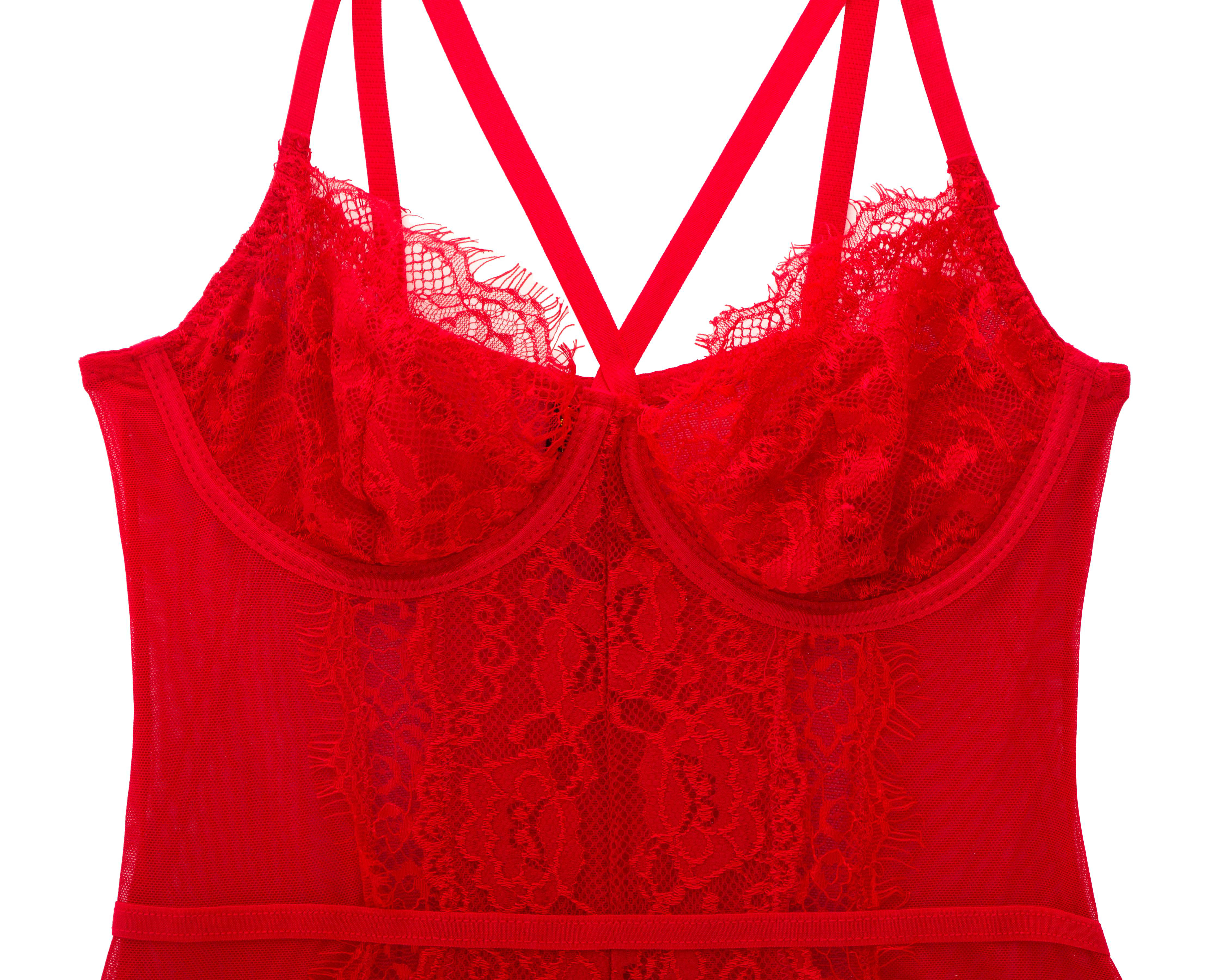 Foto 4 pulgar | Baby Doll Just Sexy Lingerie con Encaje para Mujer