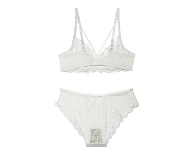 Foto 2 | Coordinado de Encaje Copa Completa Blanco Eva Novias