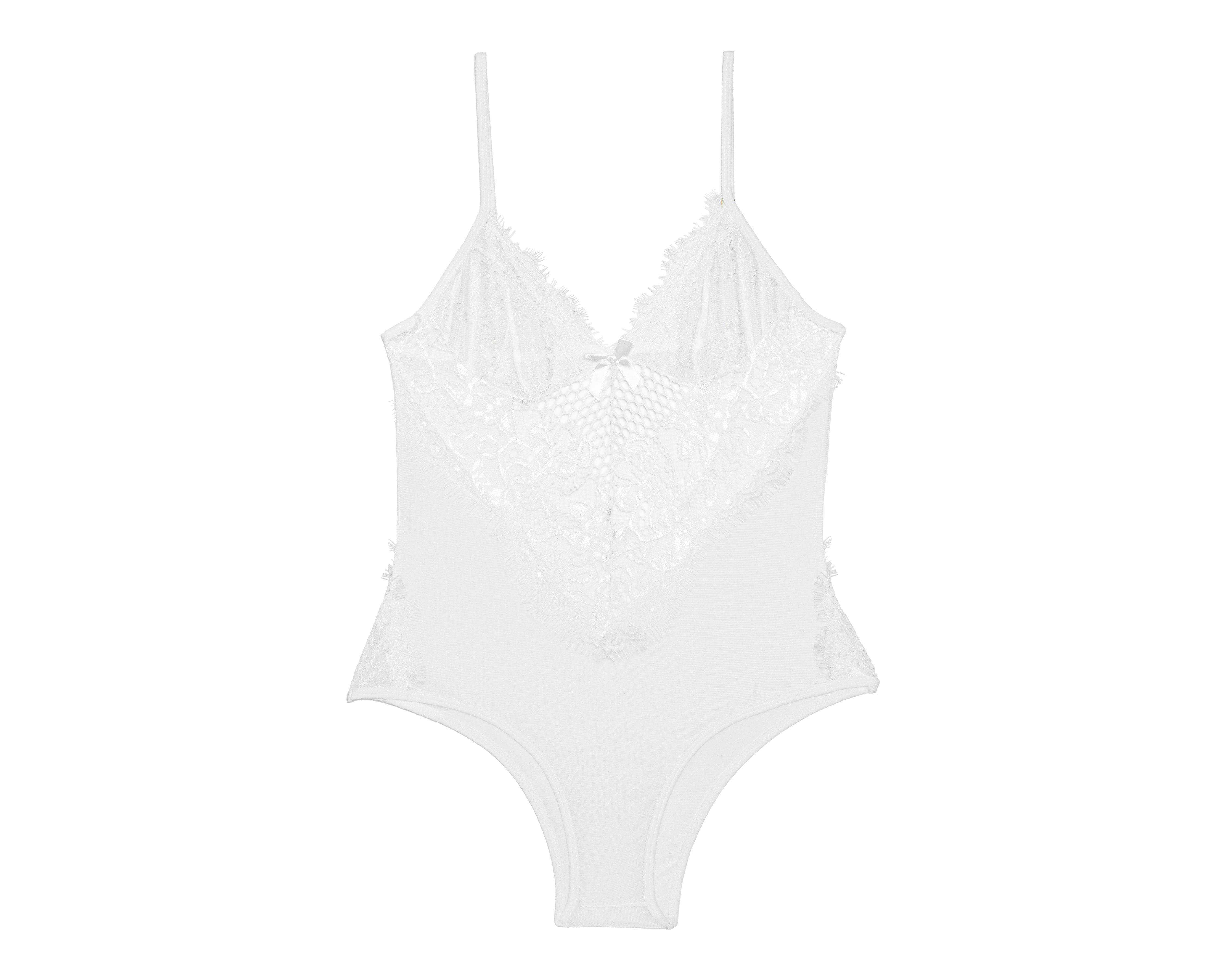 Baby Doll Eva Novias con Encaje para Mujer