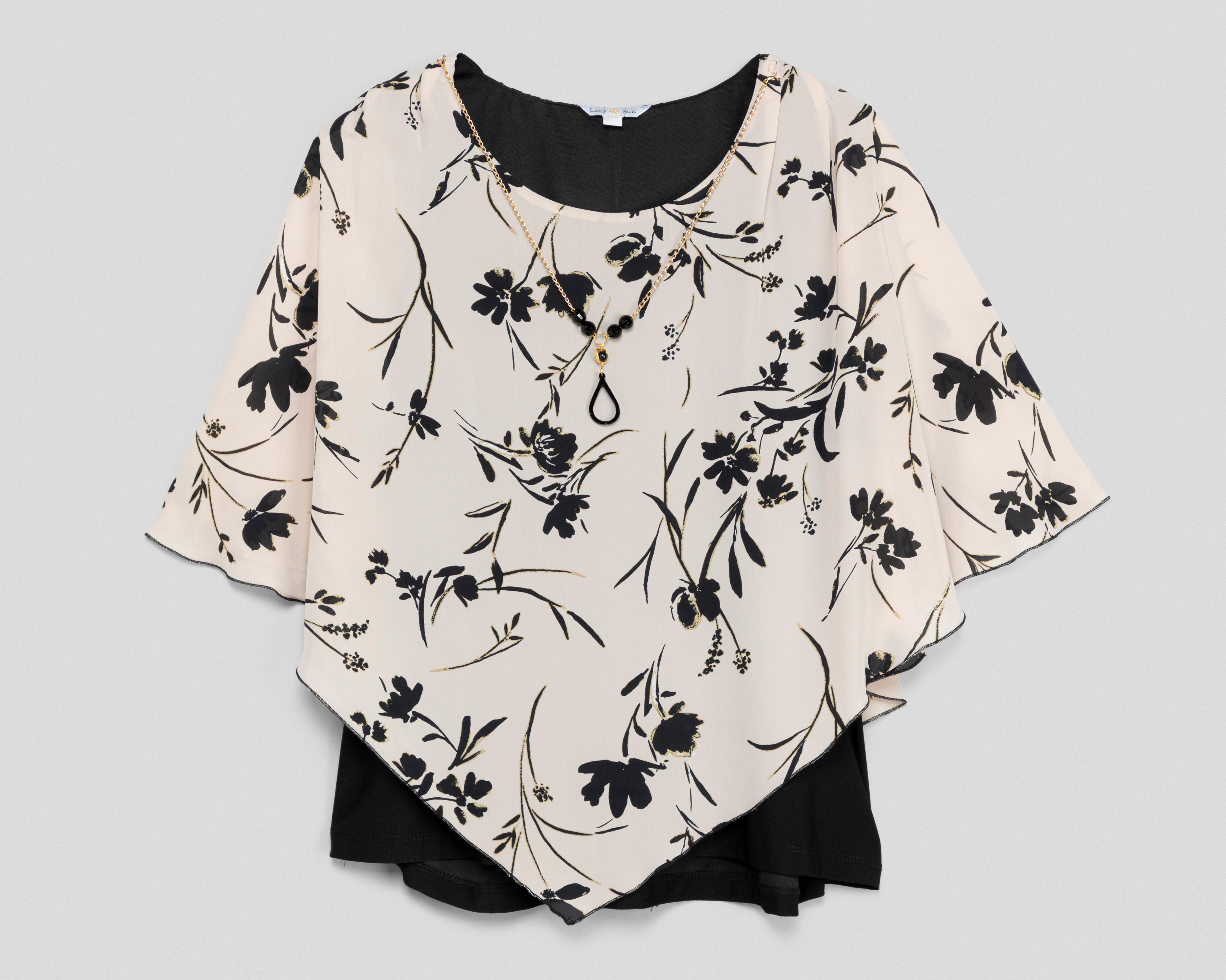 Foto 2 pulgar | Blusa con Collar Lady Sun para Mujer