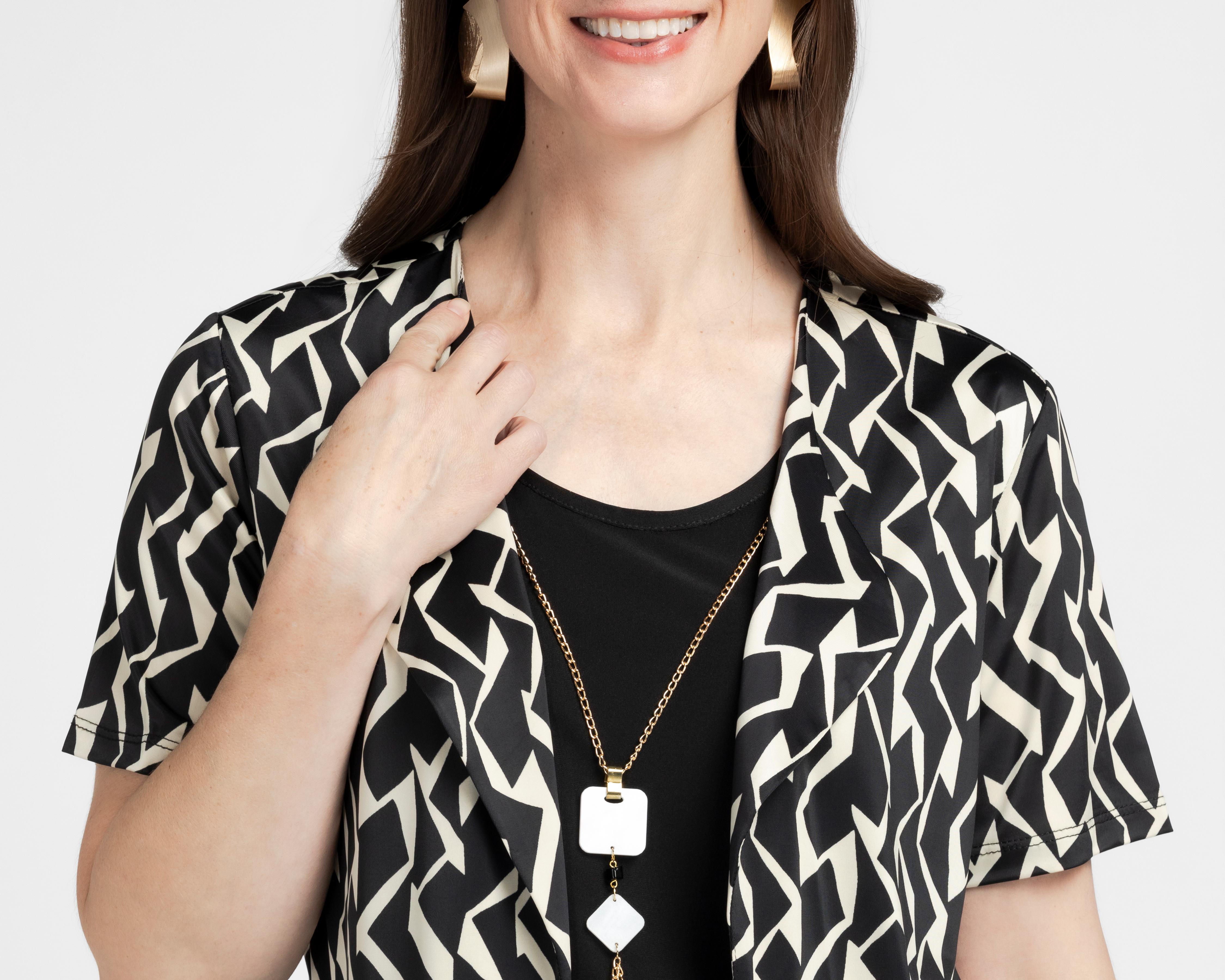 Foto 5 pulgar | Blusa con Collar Lady Sun para Mujer