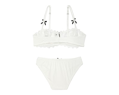 Foto 2 | Coordinado de Encaje Media Copa Blanco Eva Novias