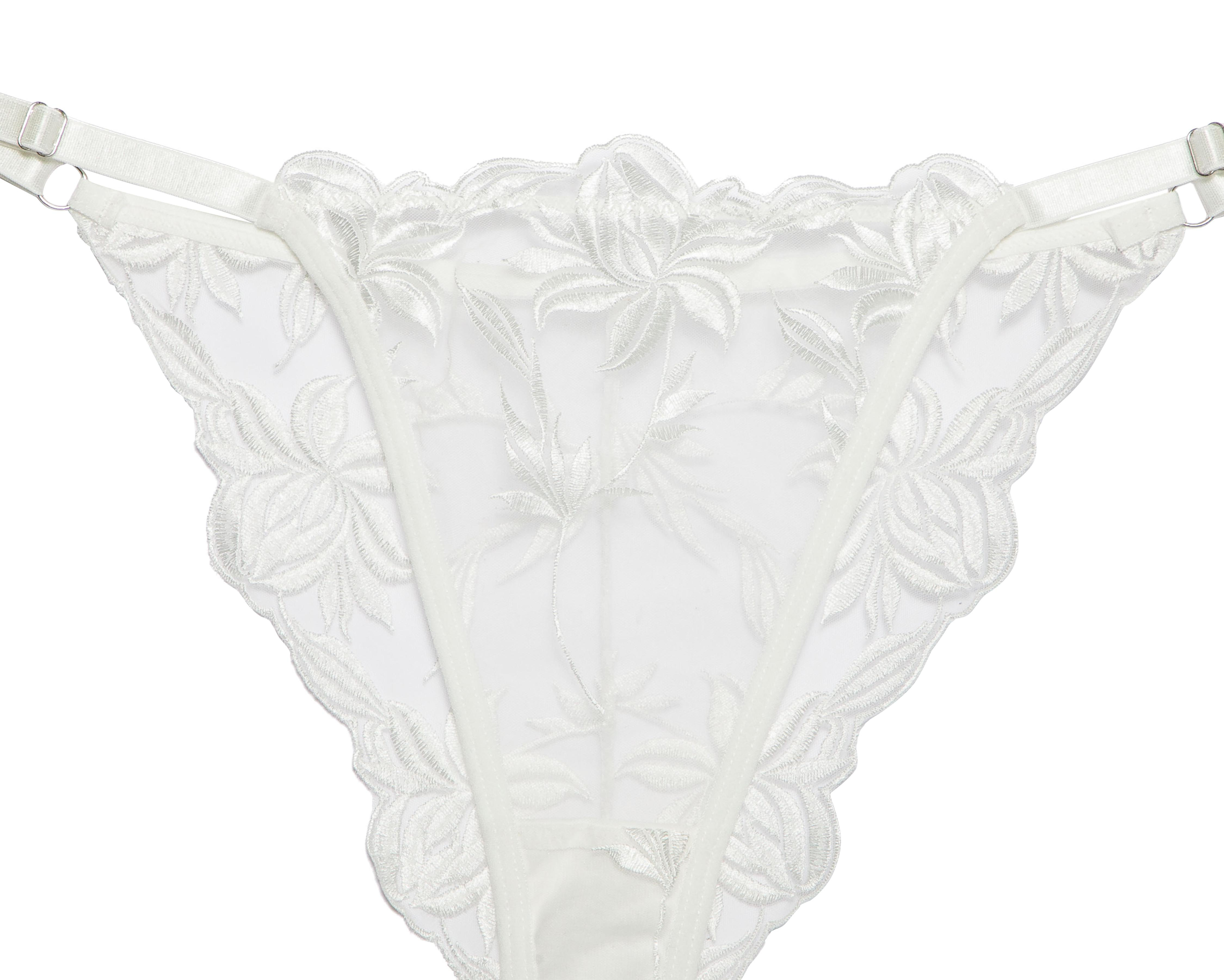 Foto 7 pulgar | Coordinado de Encaje Copa Completa Blanco Eva Novias
