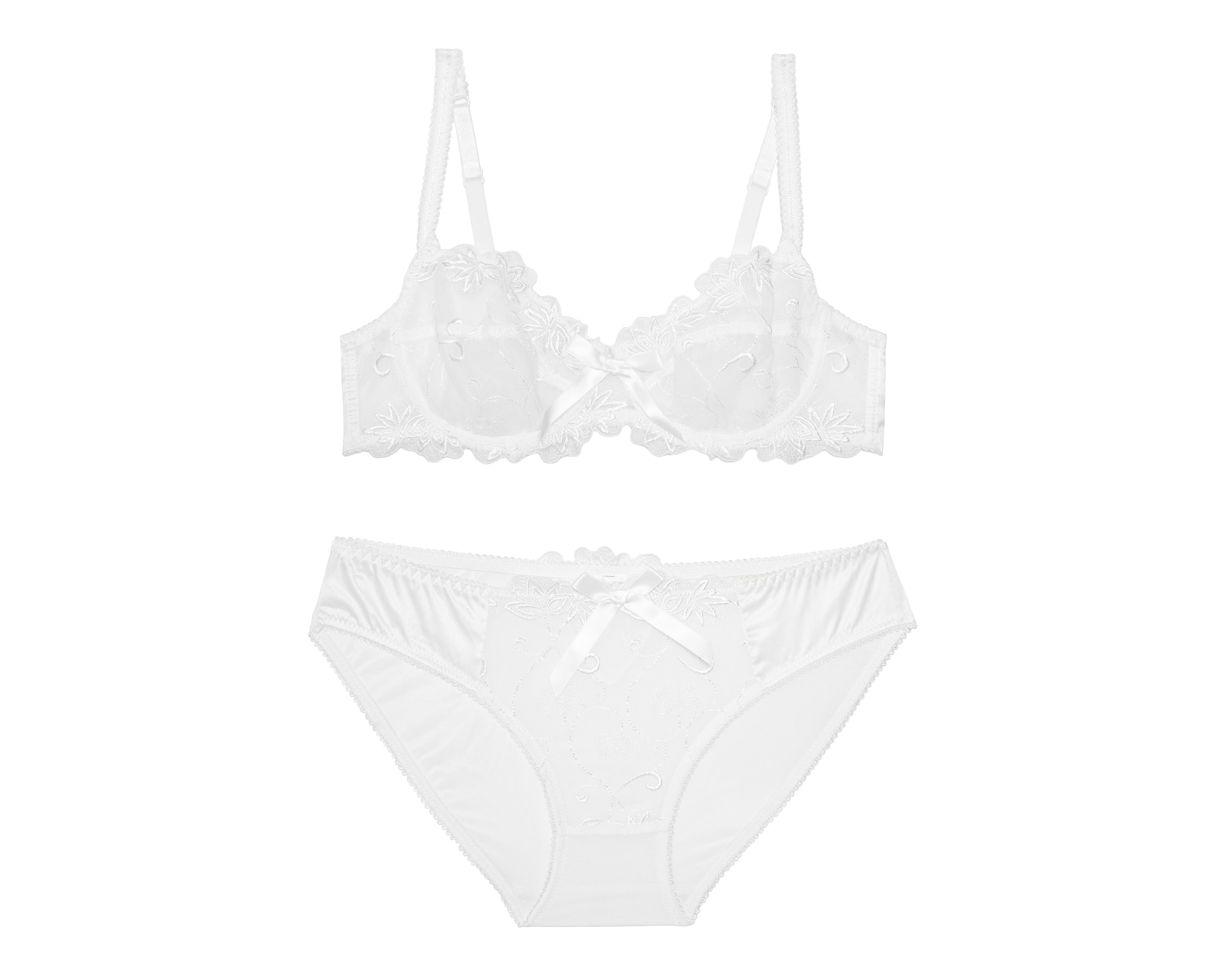 Coordinado de Encaje Copa Completa Eva Novias