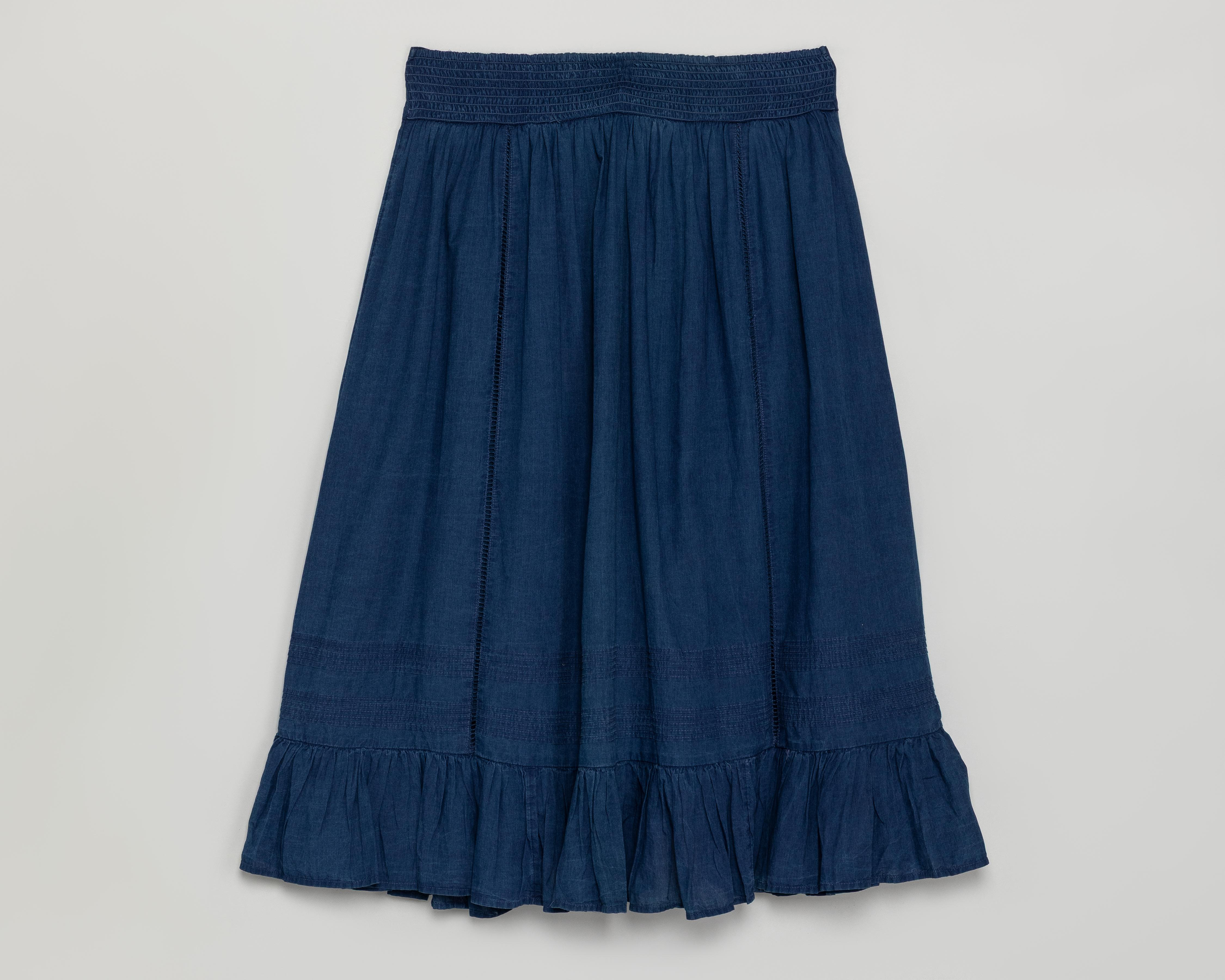 Foto 2 | Falda Midi American Eagle Azul para Mujer