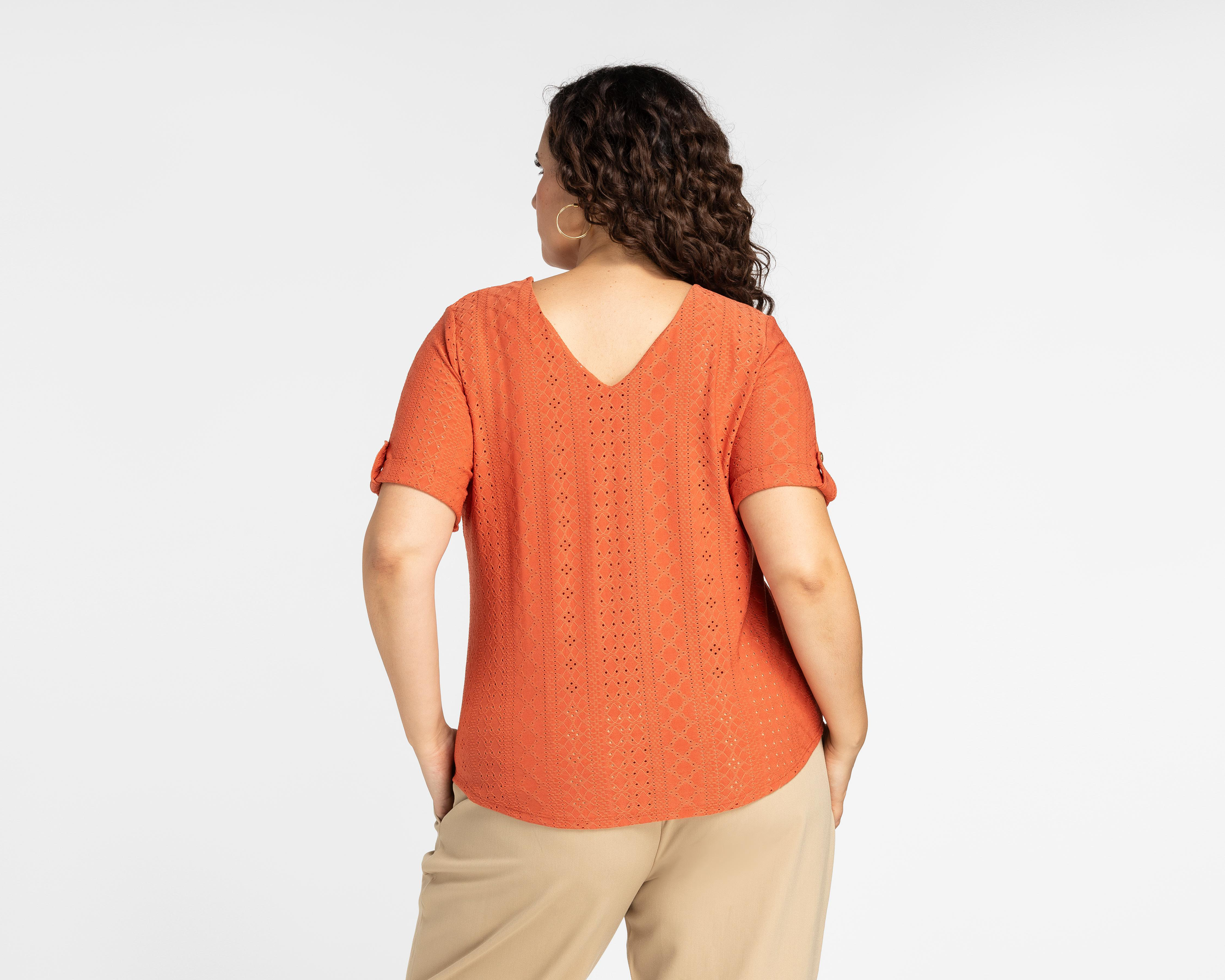 Foto 3 | Blusa Lady Sun Manga Corta con Collar
