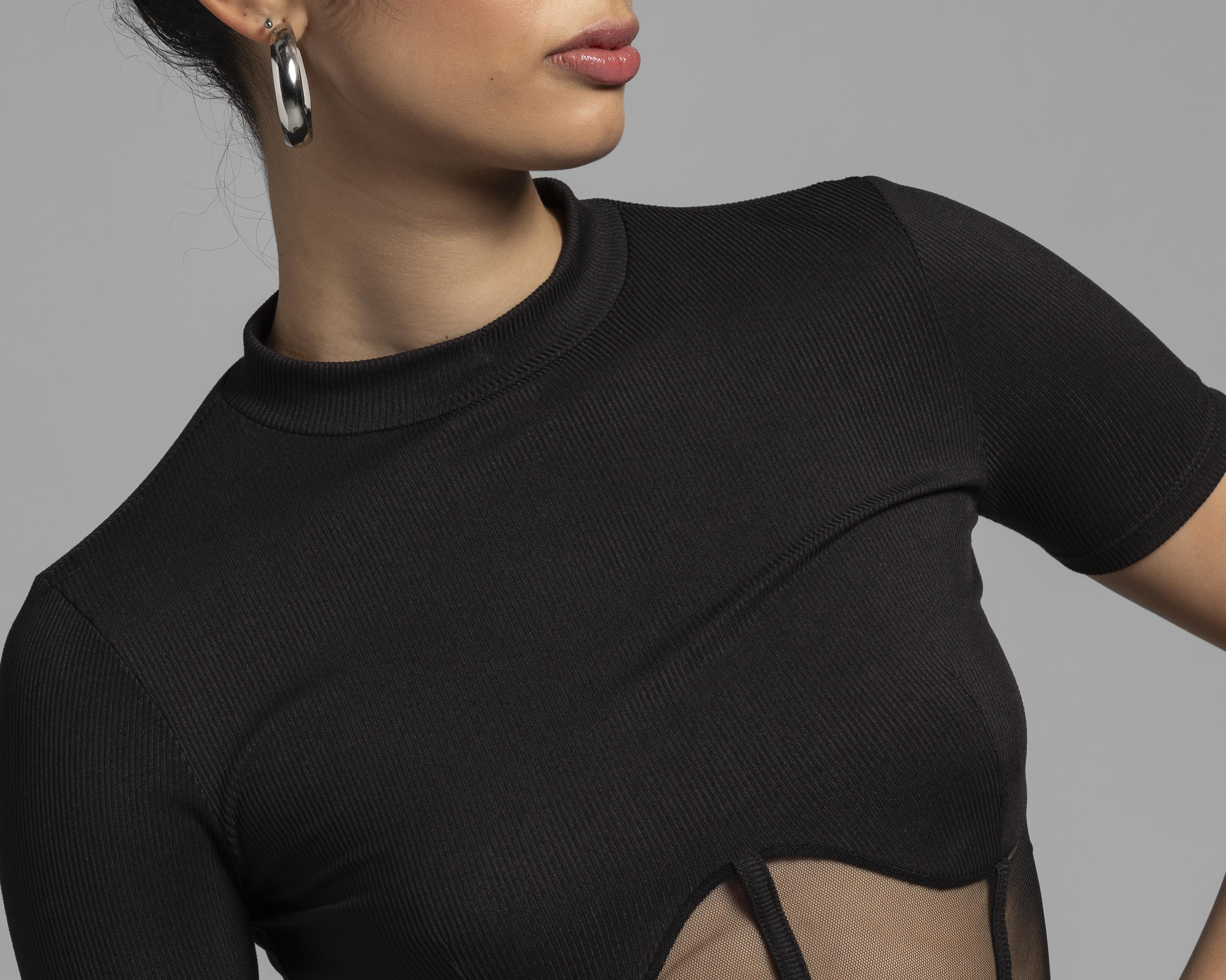 Foto 4 | Playera Thinner Manga Corta Cuello Redondo