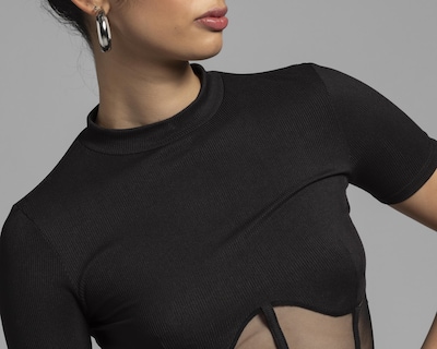 Foto 4 | Playera Thinner Manga Corta Cuello Redondo