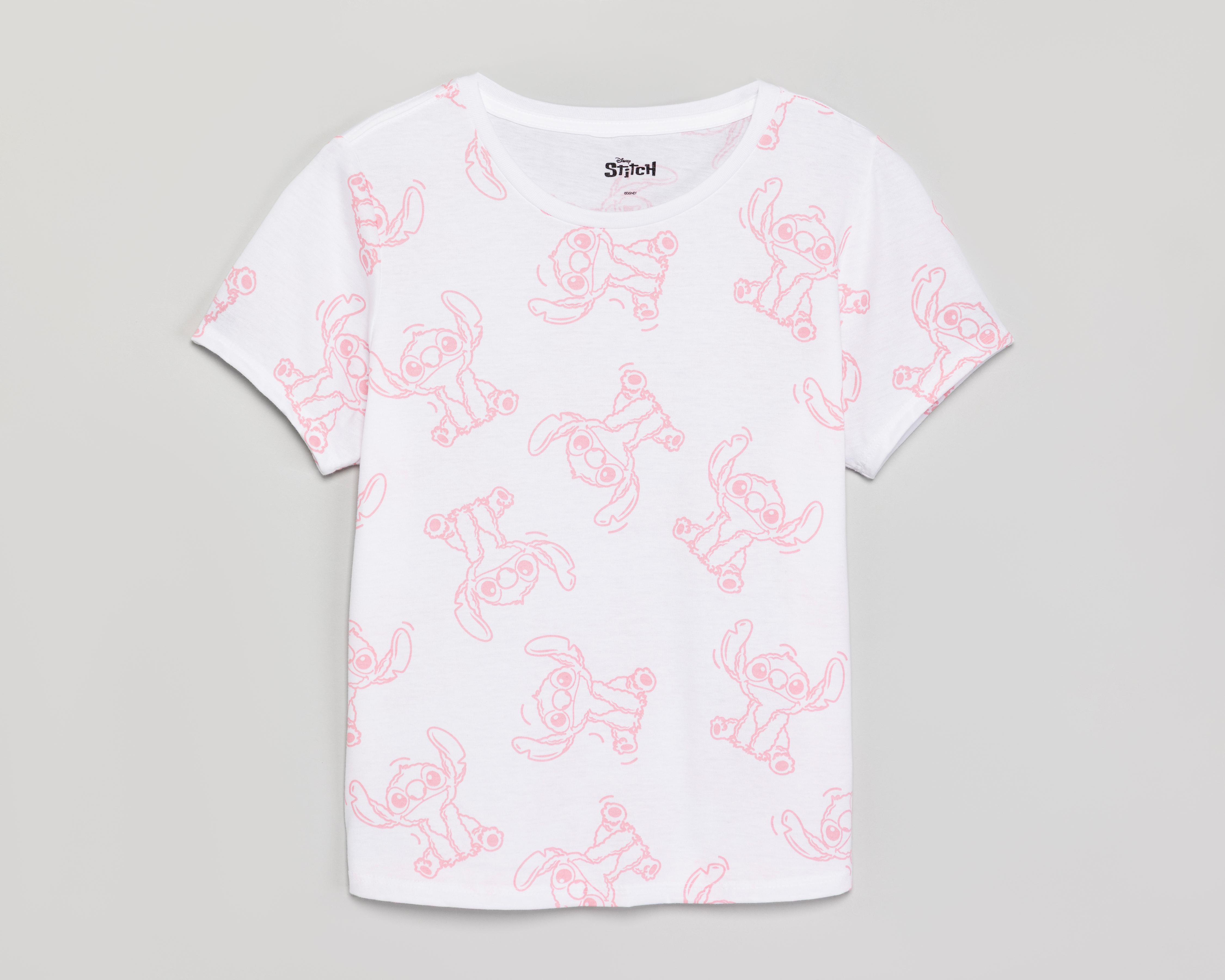 Foto 2 pulgar | Playera Manga Corta Disney Lilo & Stitch Juvenil