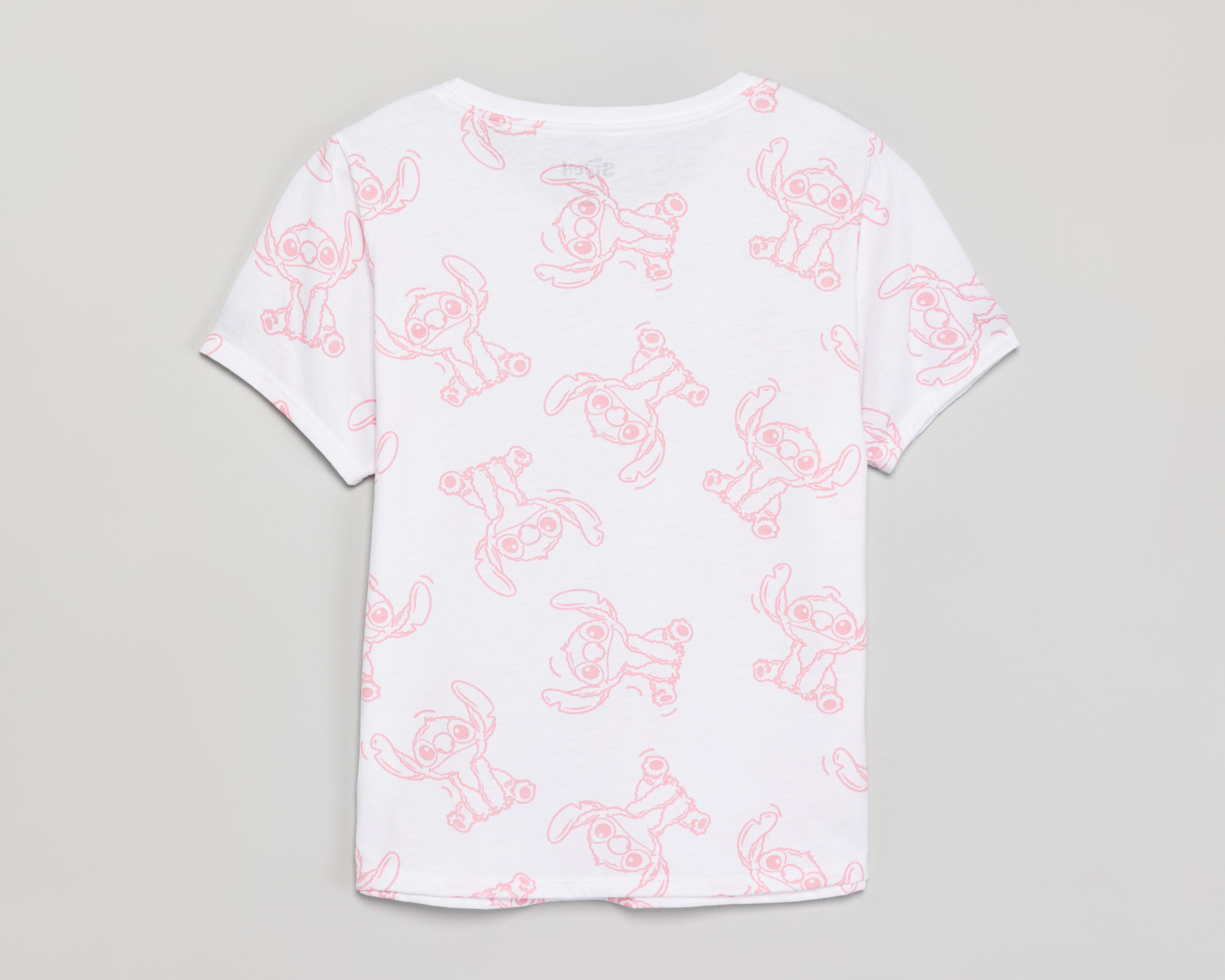 Foto 3 pulgar | Playera Manga Corta Disney Lilo & Stitch Juvenil