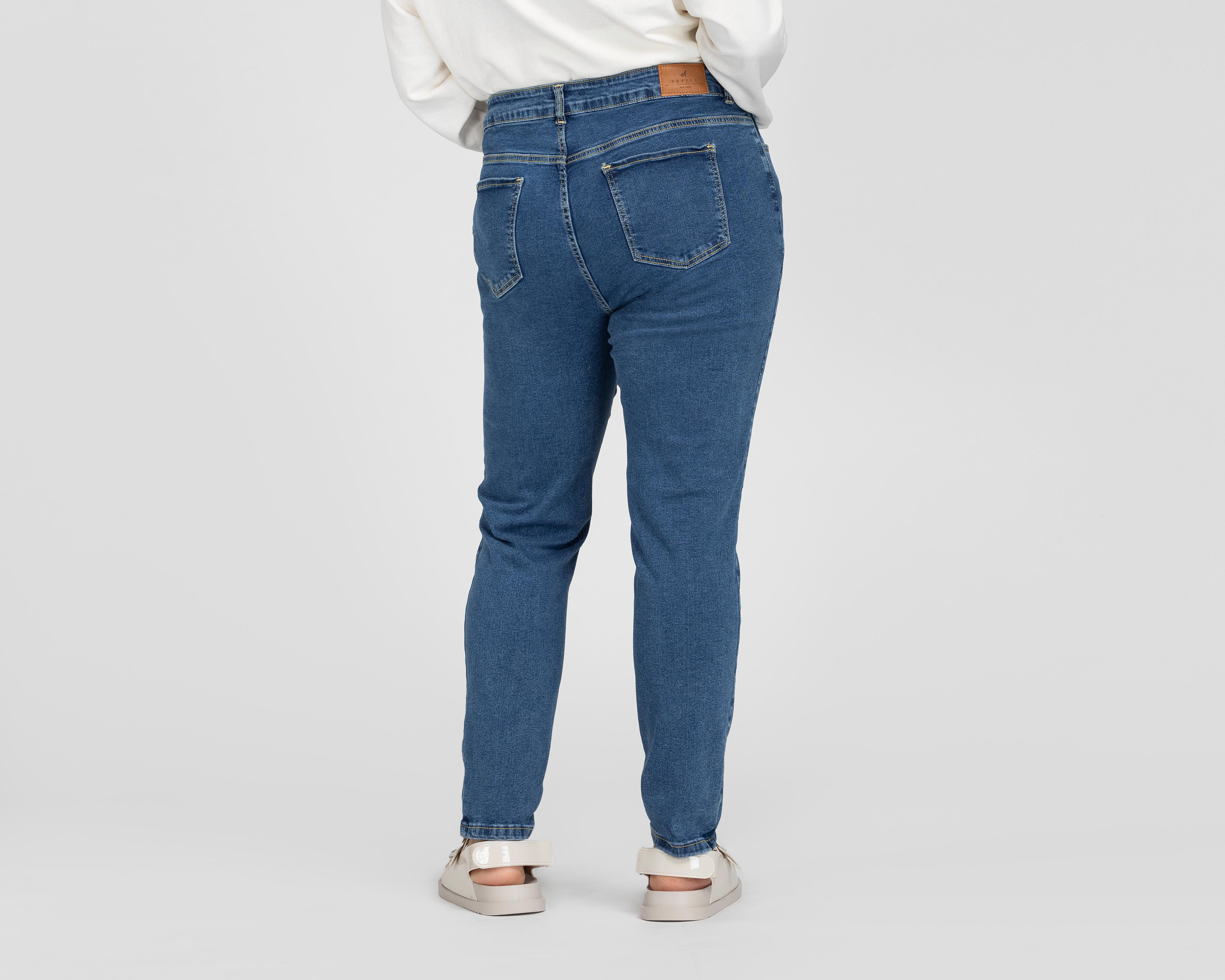 Foto 4 pulgar | Jeans Refill Skinny Fit Pretina Alta
