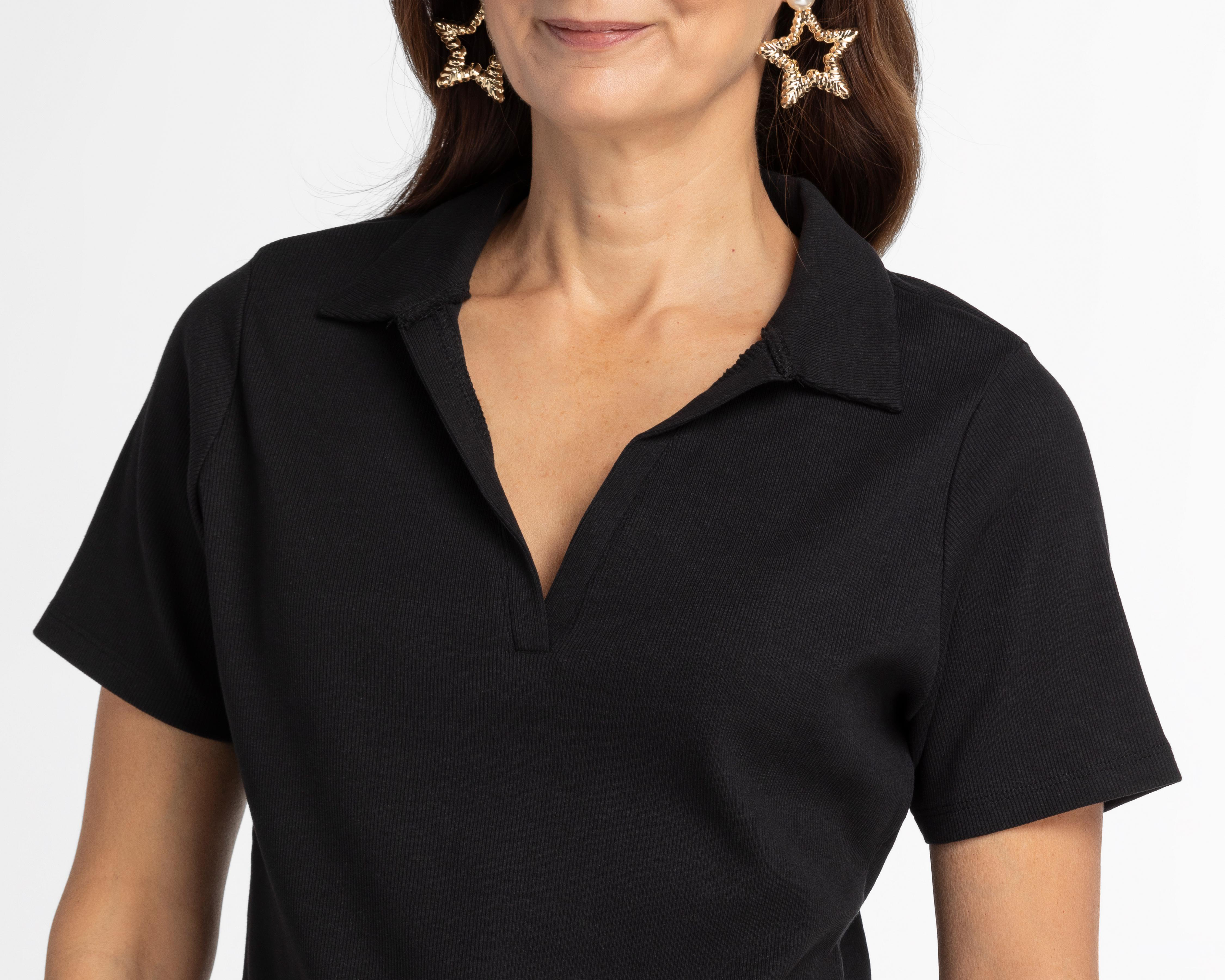 Foto 4 | Blusa Sahara Manga Corta con Cuello Polo