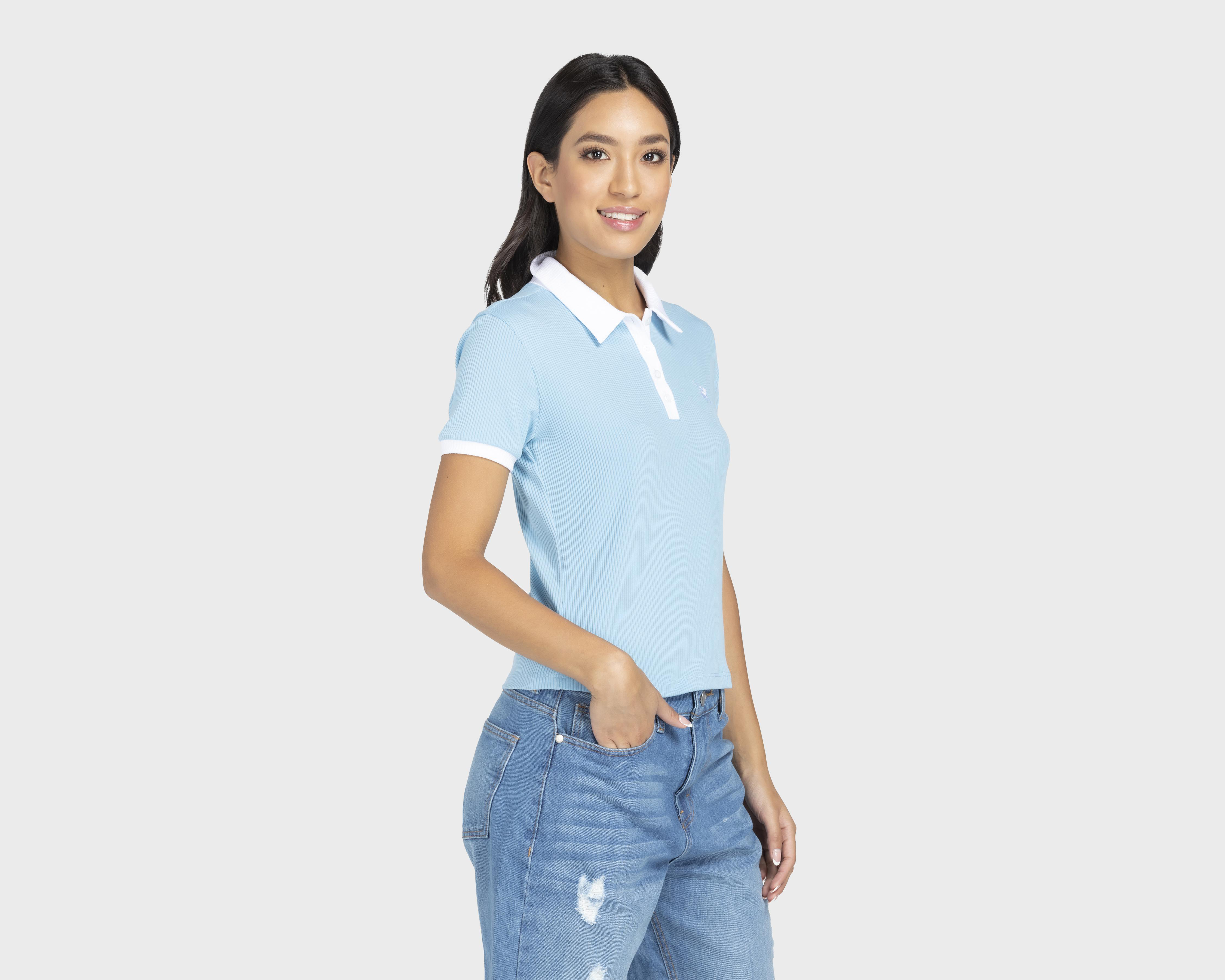Foto 2 pulgar | Playera York Team Polo Club Manga Corta Azul