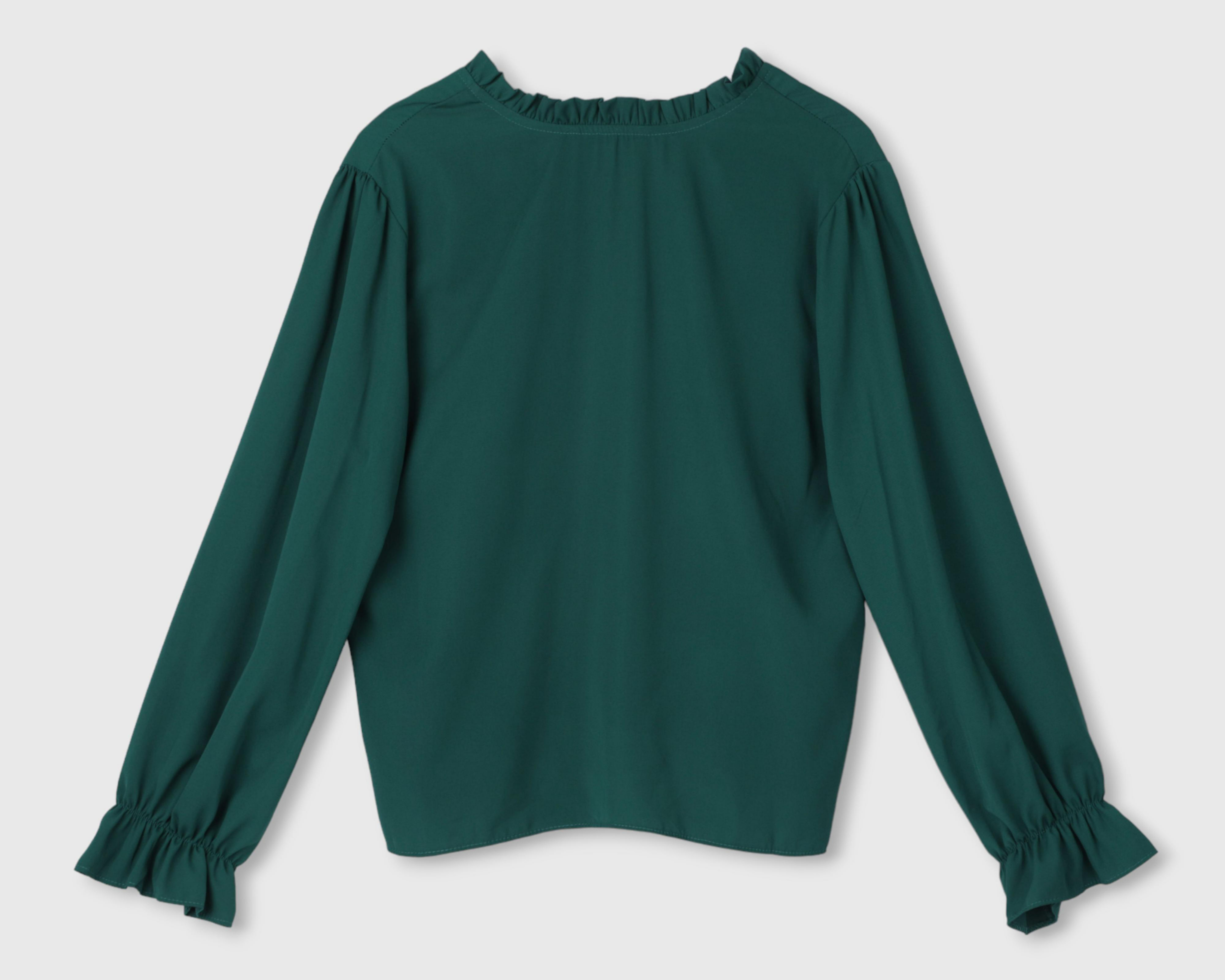 Foto 3 pulgar | Blusa Sahara Manga Larga con Holán