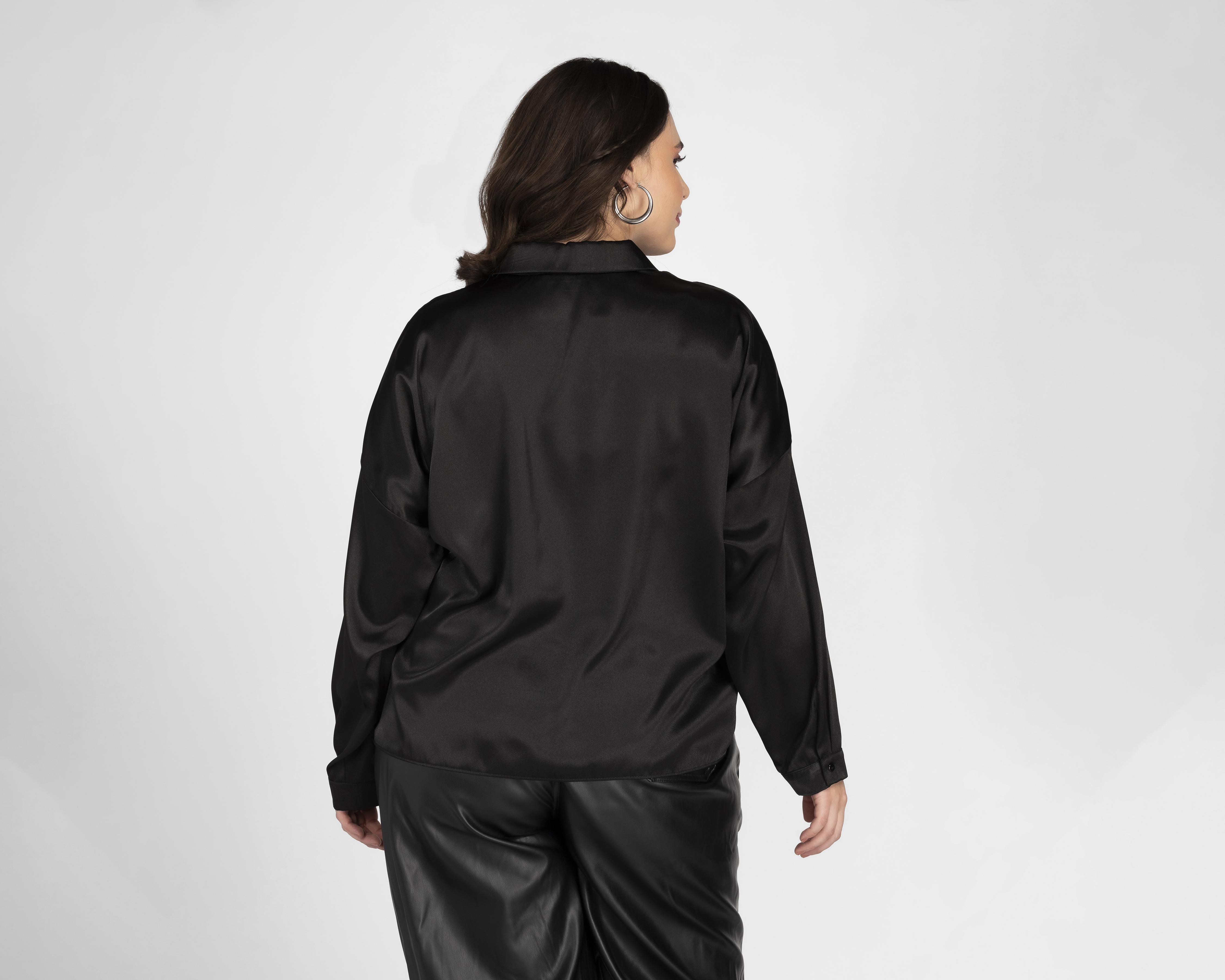 Foto 6 | Blusa Sahara Manga Larga con Botones