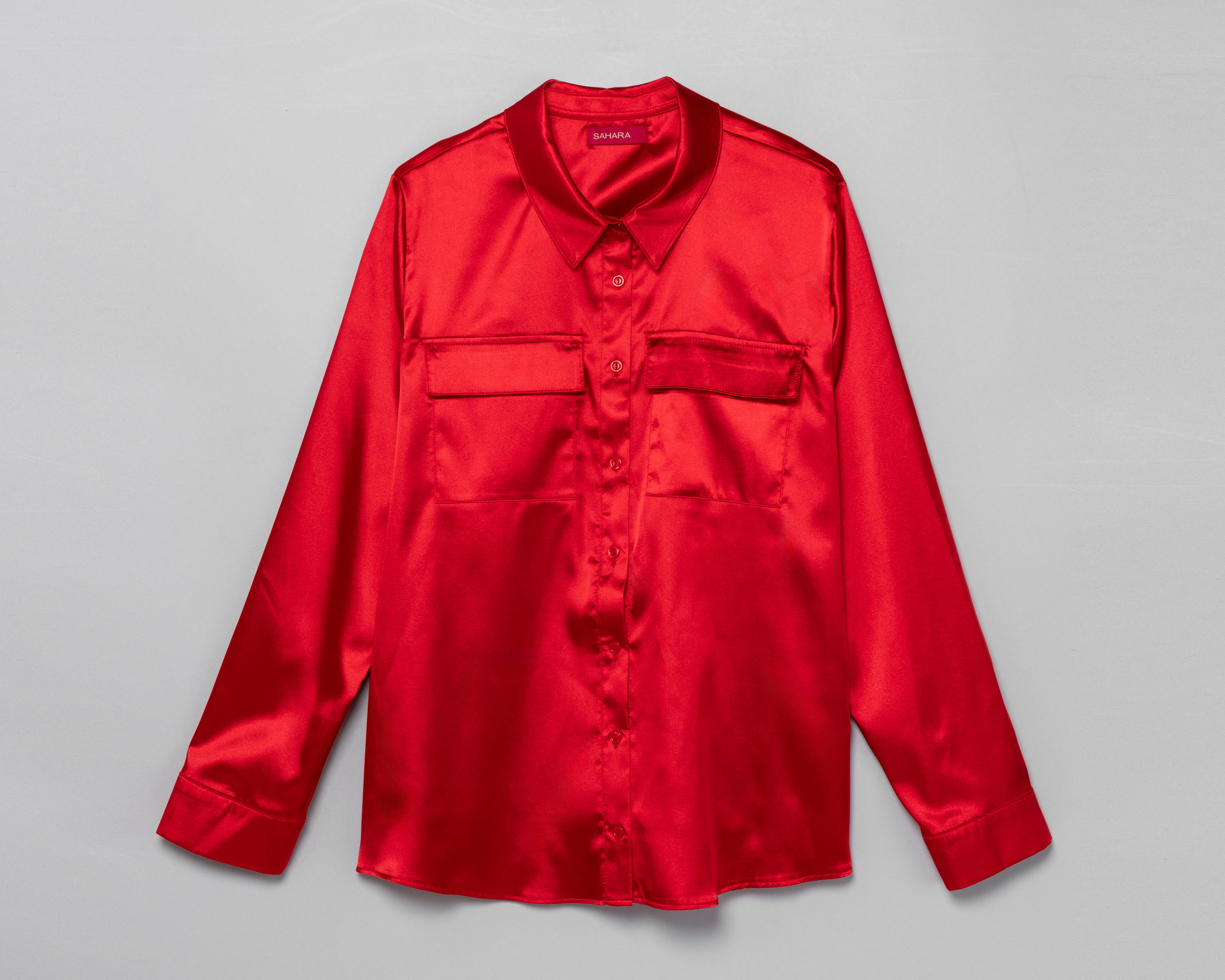 Foto 1 | Blusa Sahara Manga Larga Roja