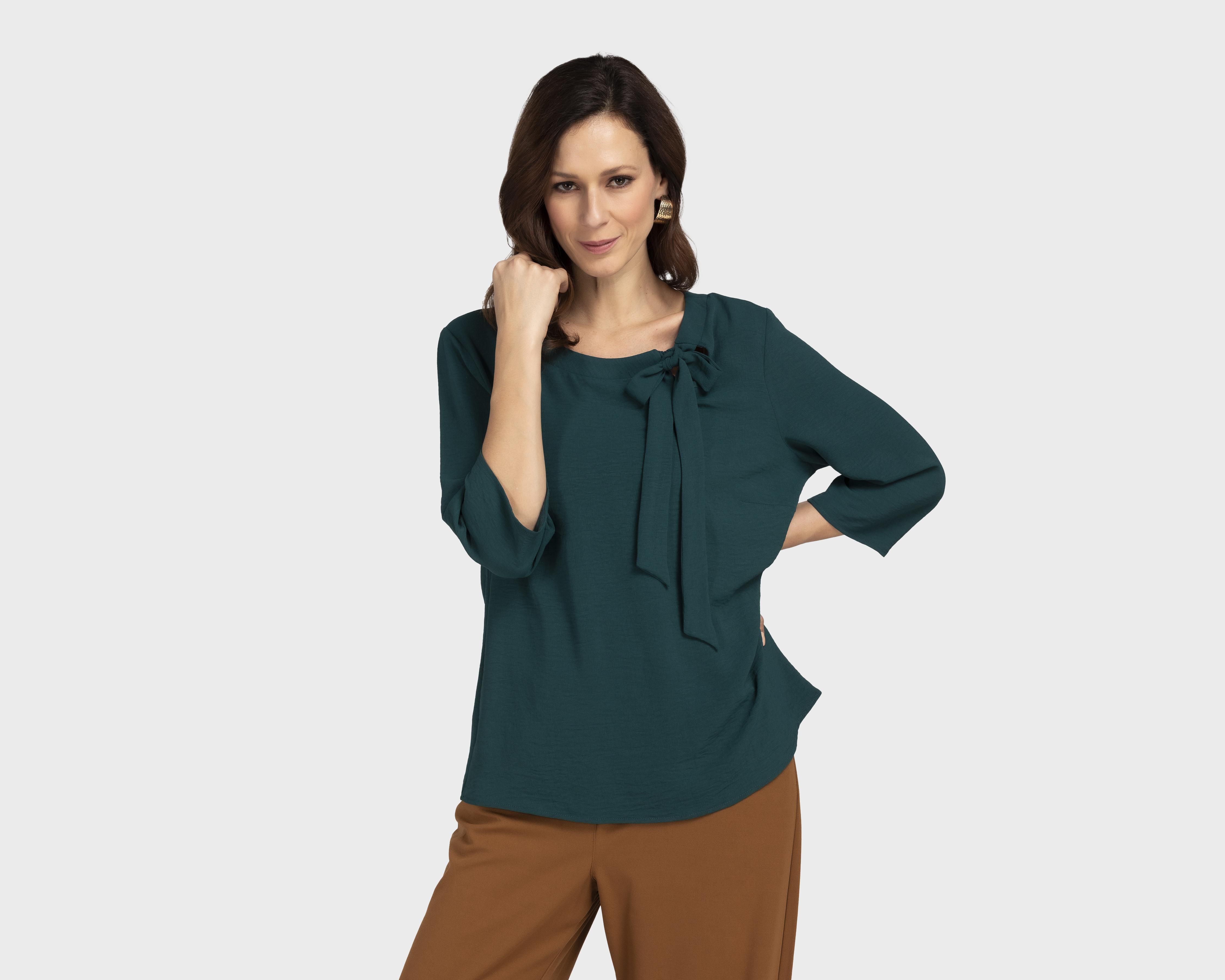 Blusa Sahara Manga 3/4 Cuello Redondo