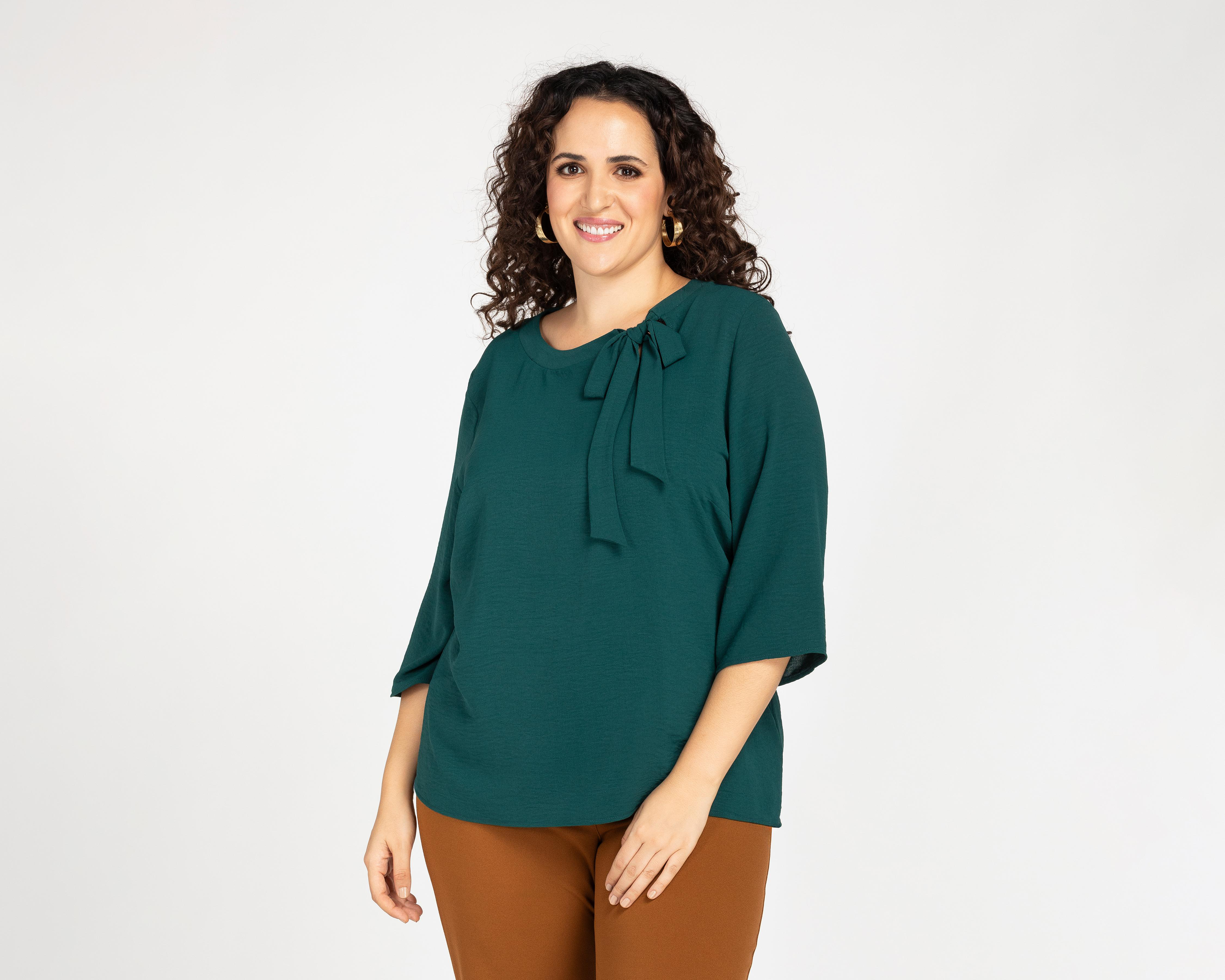 Foto 5 pulgar | Blusa Sahara Manga 3/4 Cuello Redondo