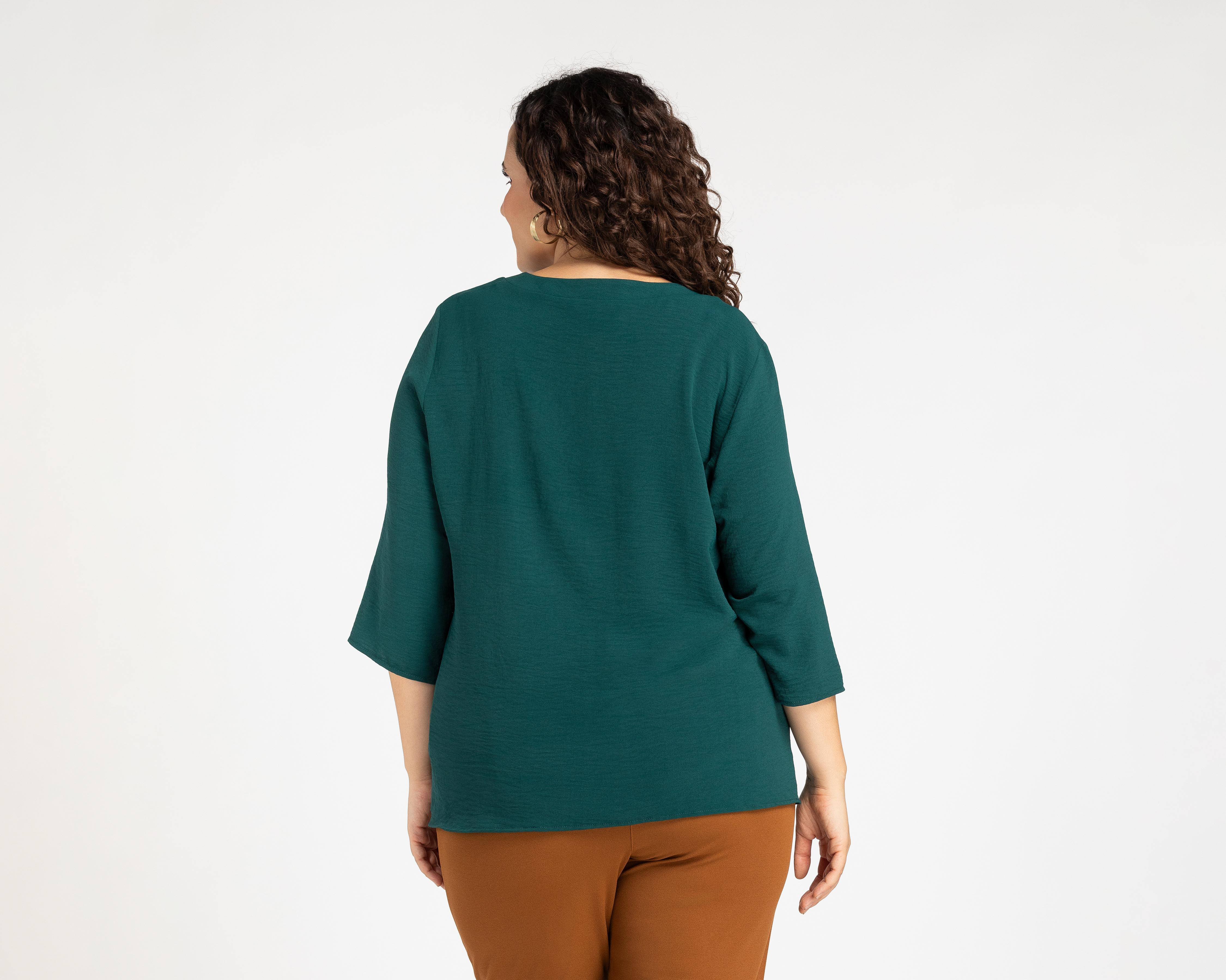 Foto 6 | Blusa Sahara Manga 3/4 Cuello Redondo