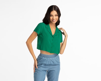 Foto 1 | Blusa Refill con Cuello Americano y Botones