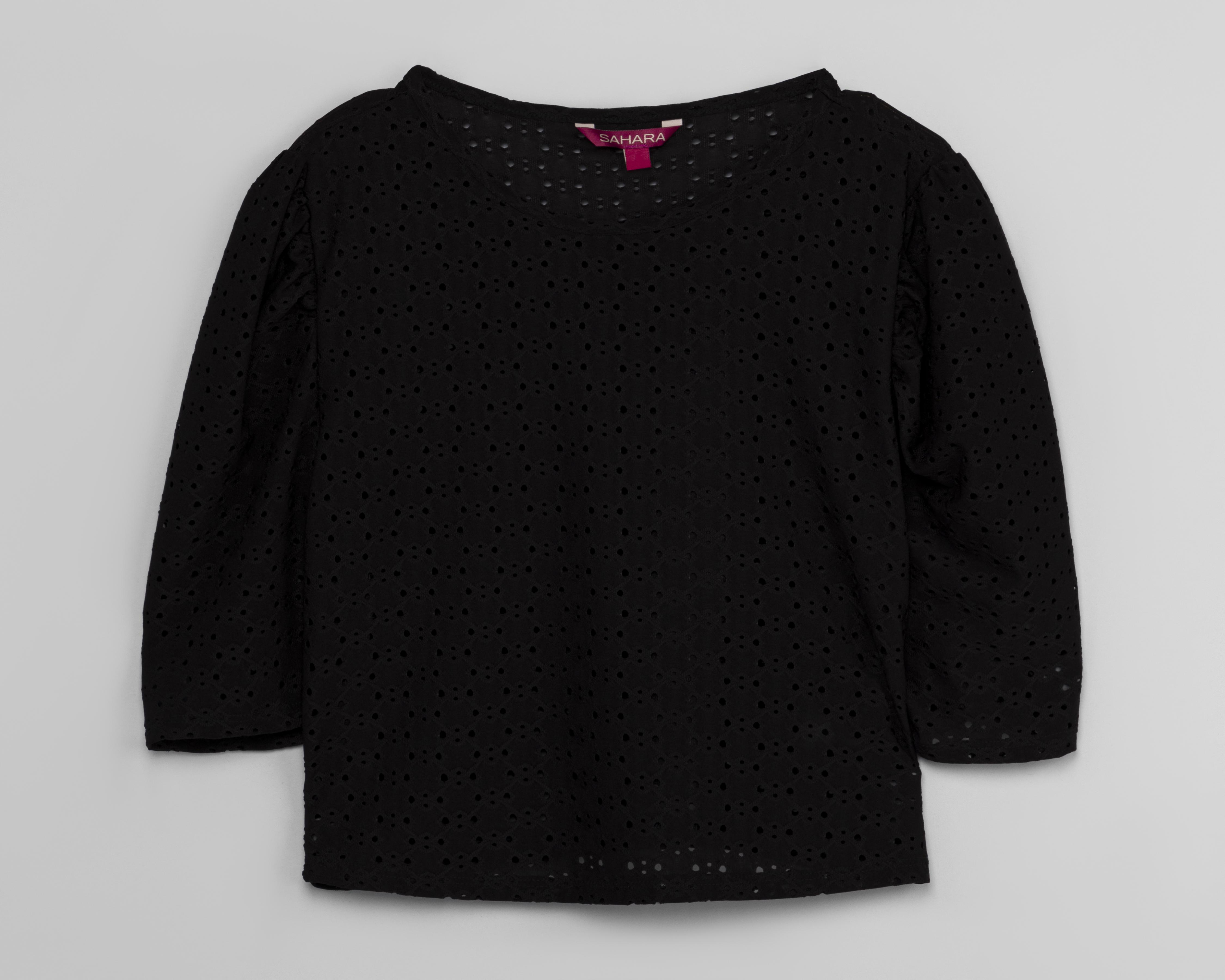 Foto 1 | Blusa Sahara Manga 3/4 Negra