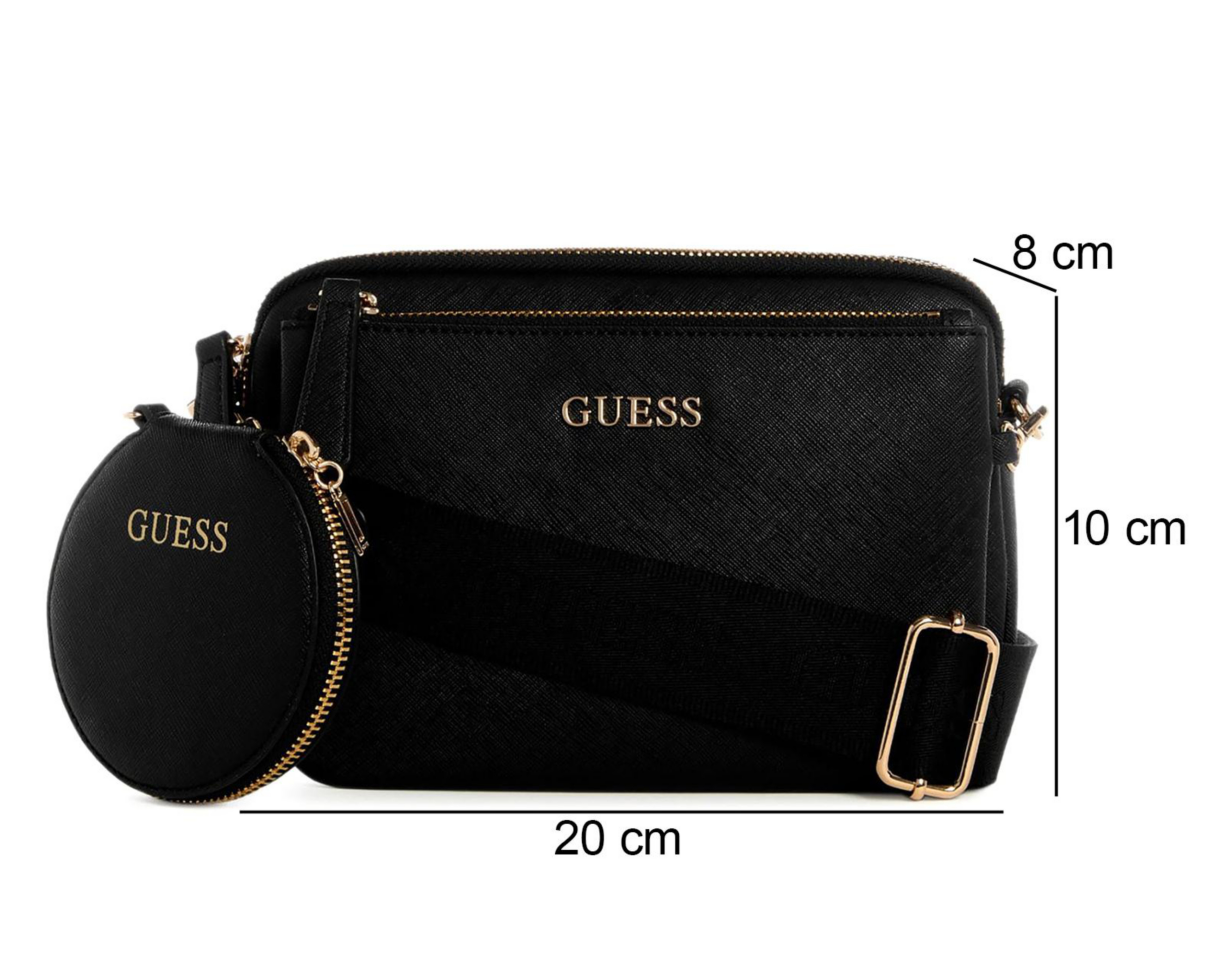 Foto 5 pulgar | Bolsa Cruzada Guess Aengus con Monedero