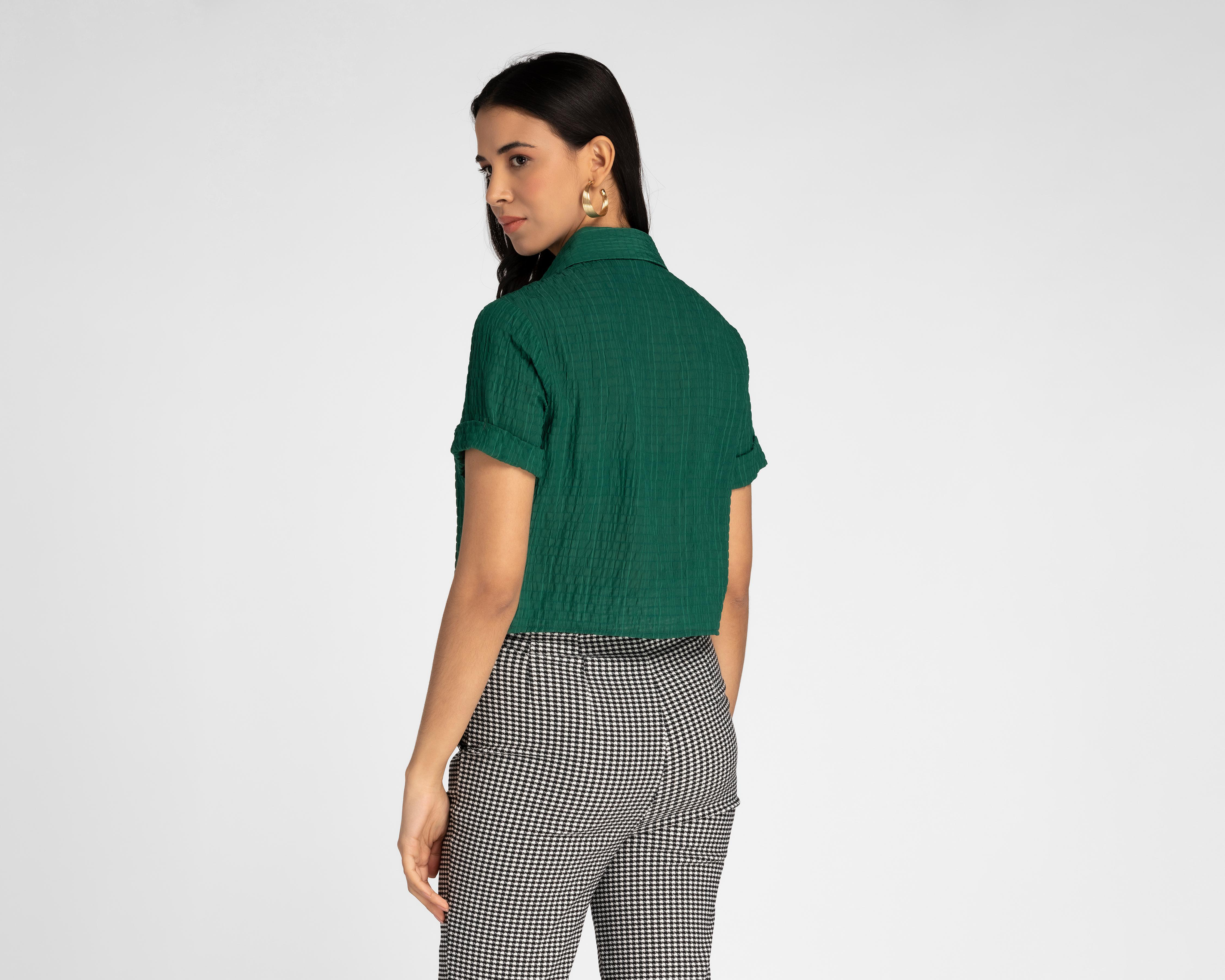 Foto 4 pulgar | Blusa Sahara Manga Corta con Botones