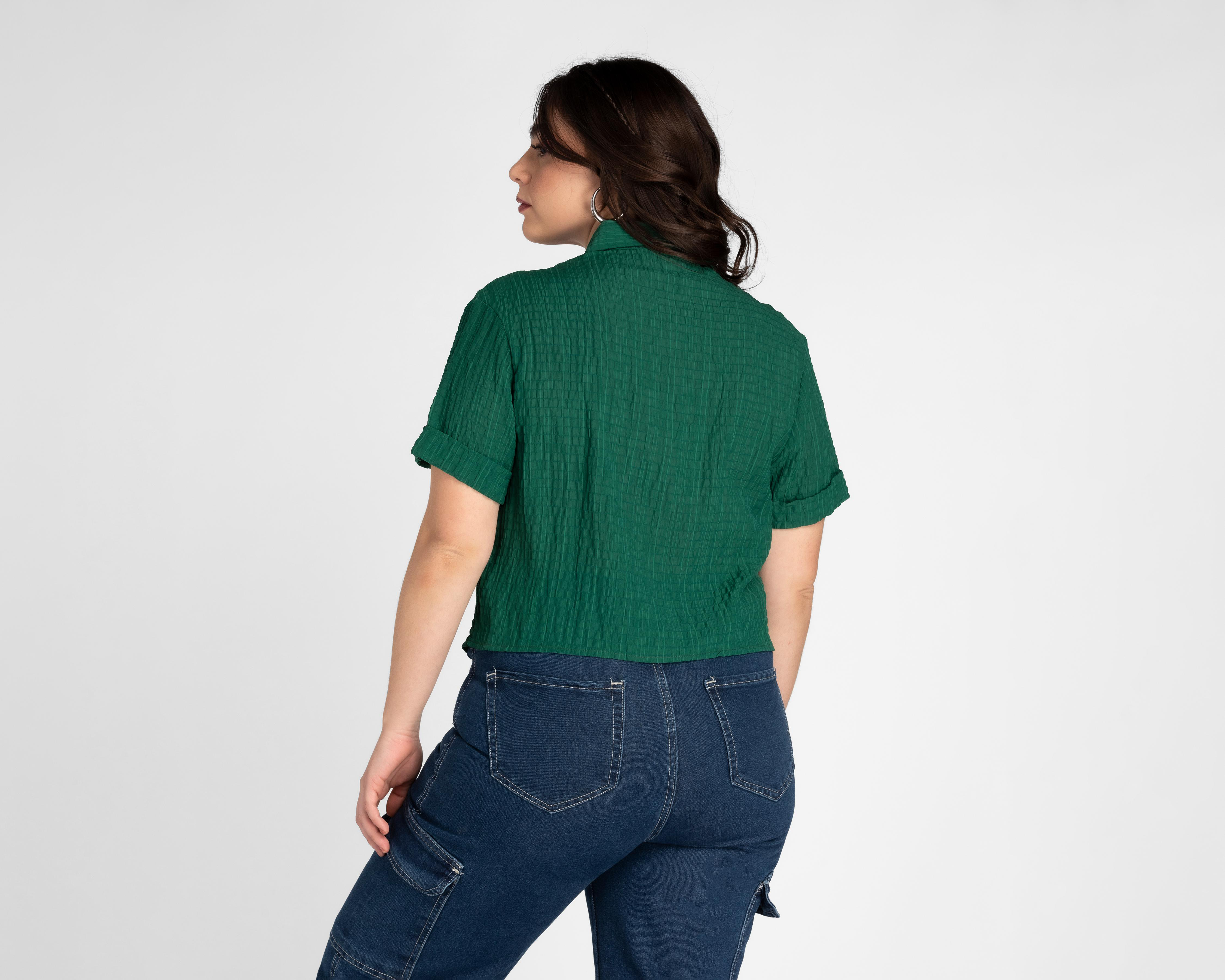 Foto 6 | Blusa Sahara Manga Corta con Botones