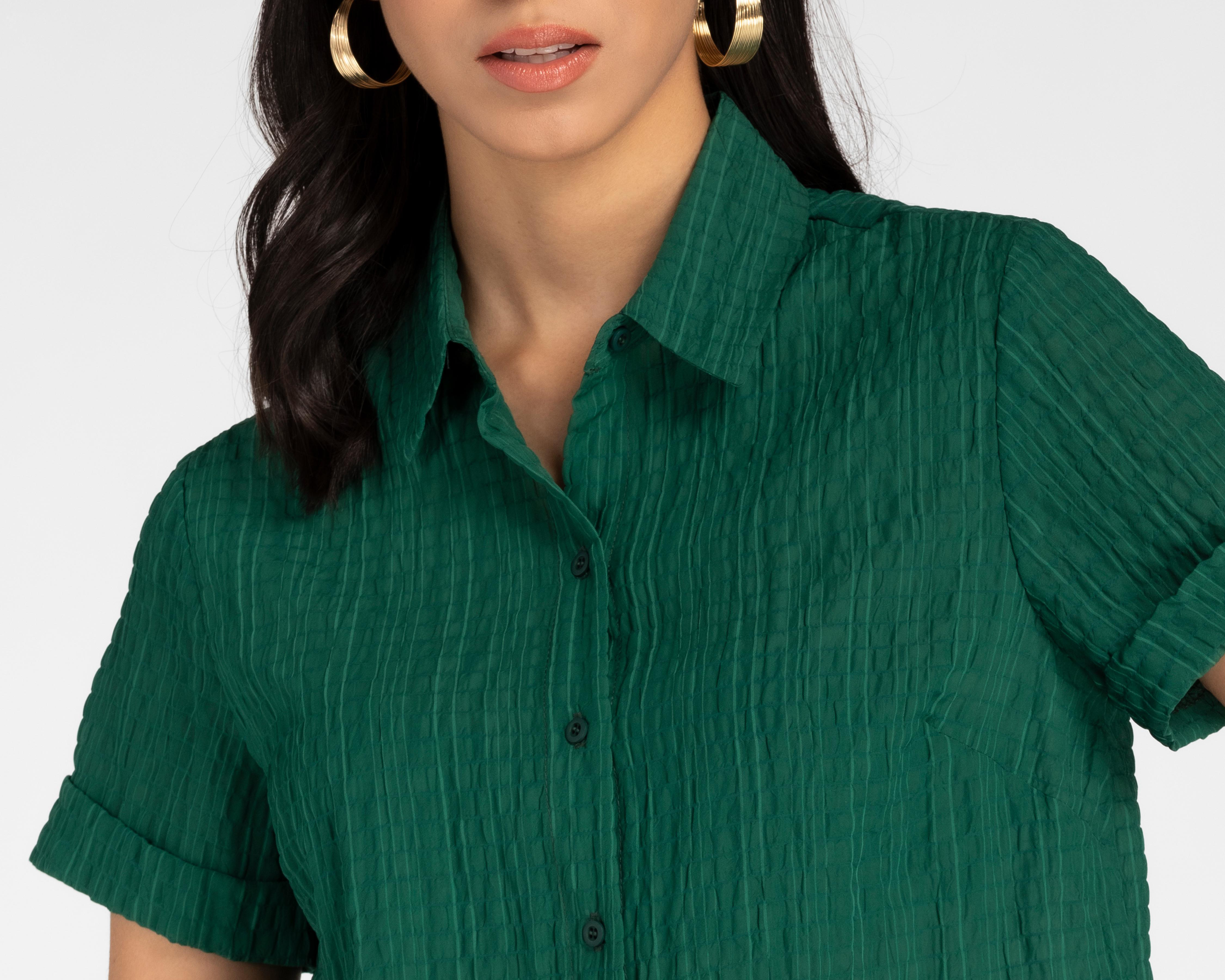 Foto 7 | Blusa Sahara Manga Corta con Botones