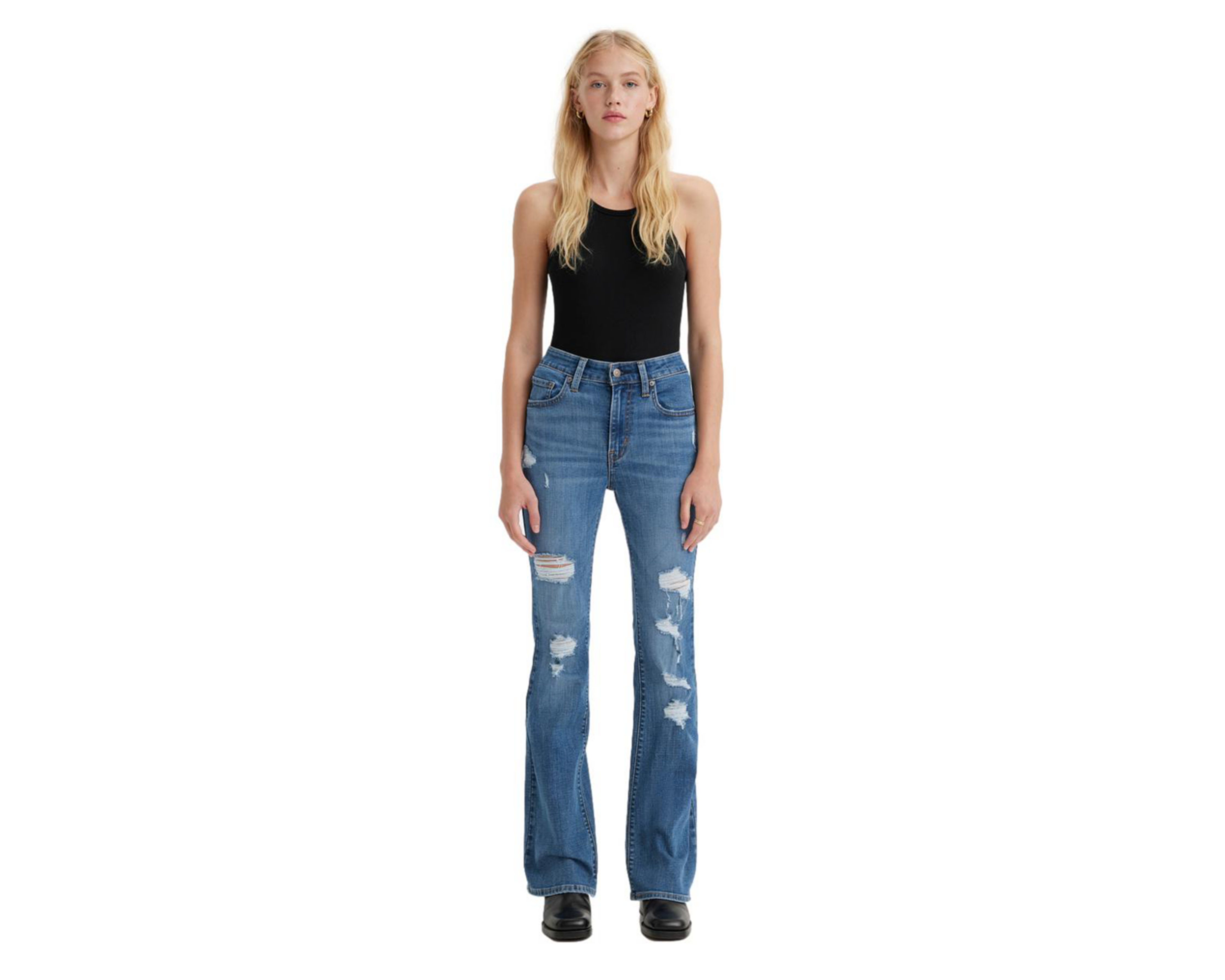 Foto 5 pulgar | Jeans Levi's 726 Flare Fit con Destrucciones