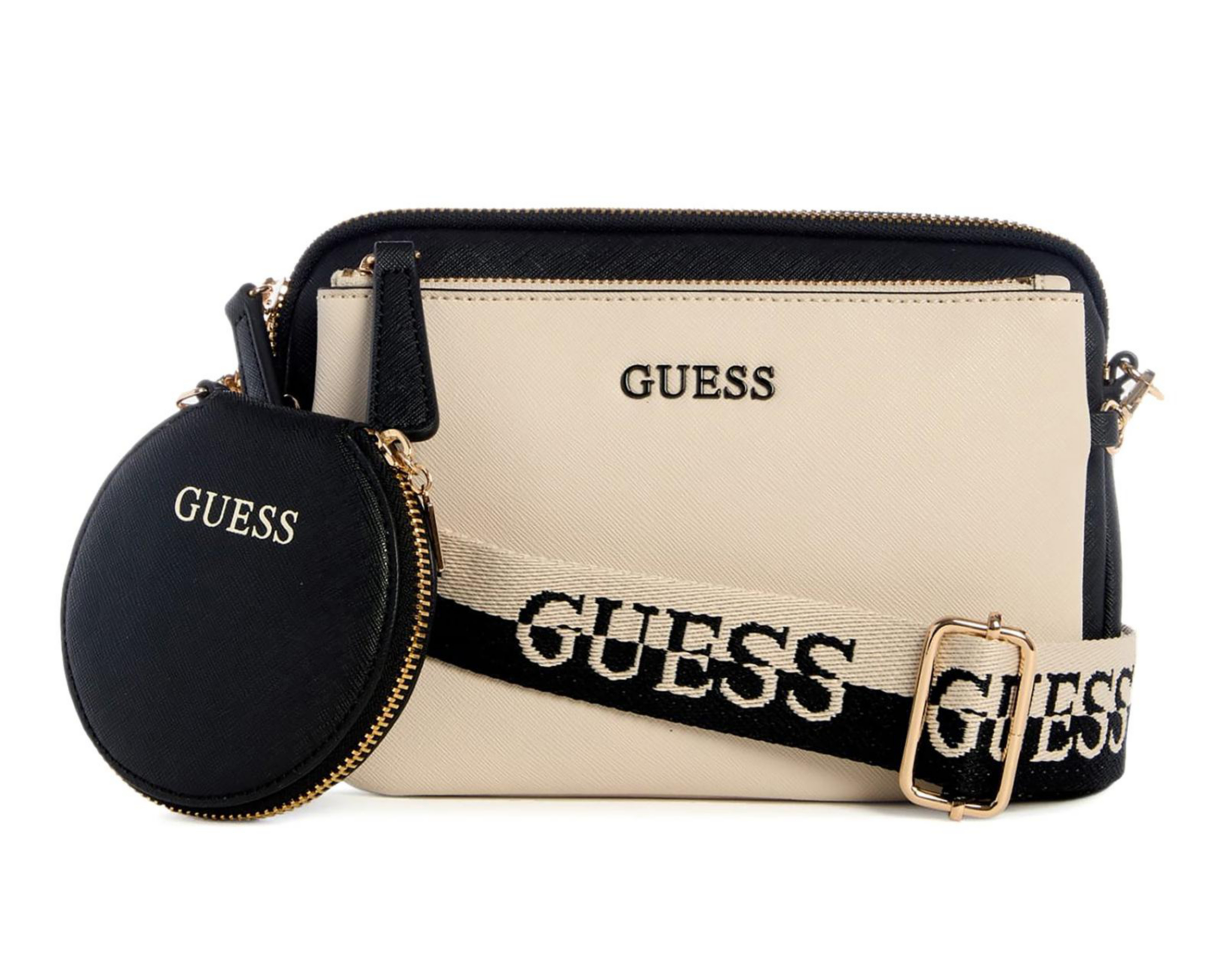 Foto 1 | Bolsa Cruzada Guess Aengus con Monedero