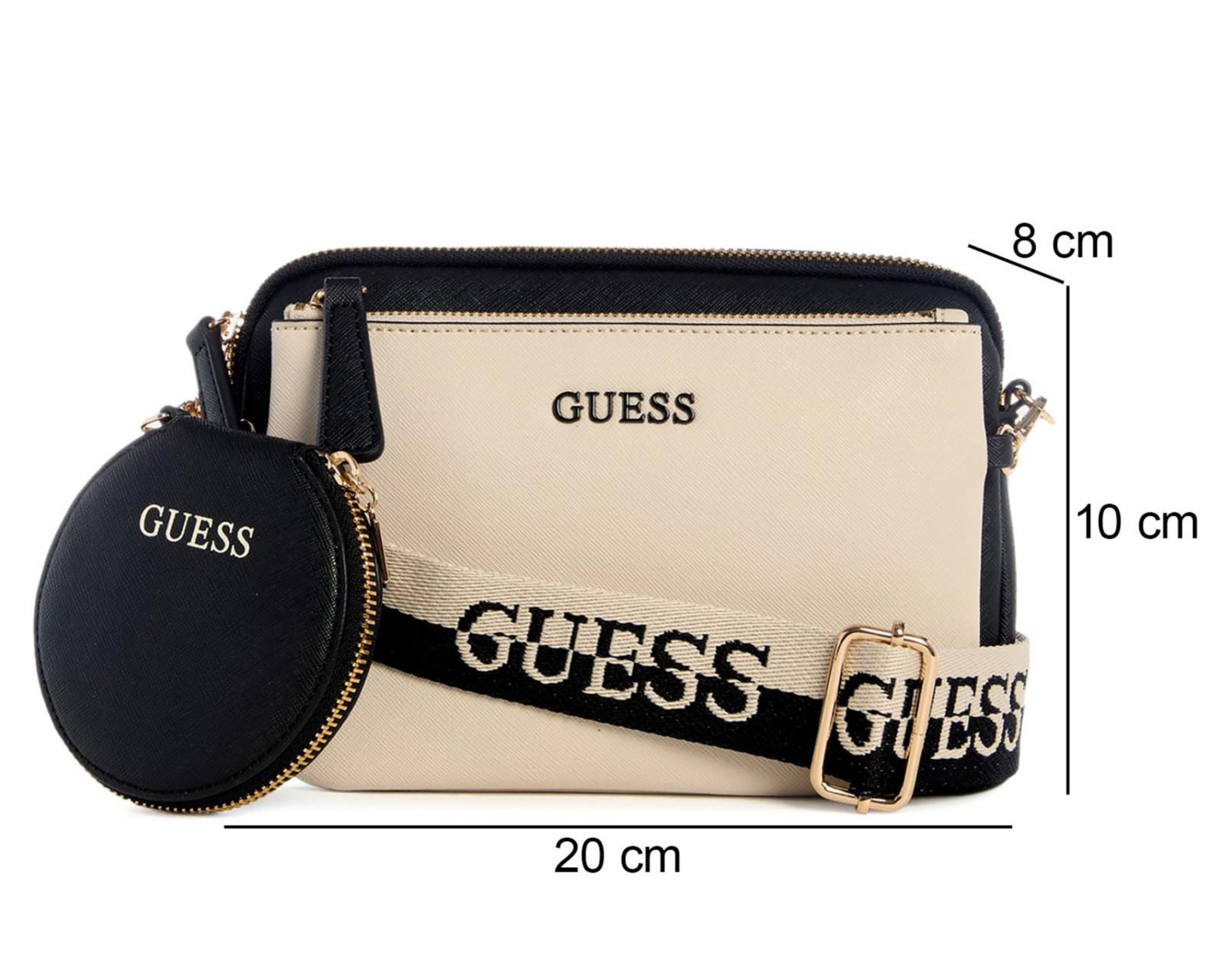 Foto 5 pulgar | Bolsa Cruzada Guess Aengus con Monedero