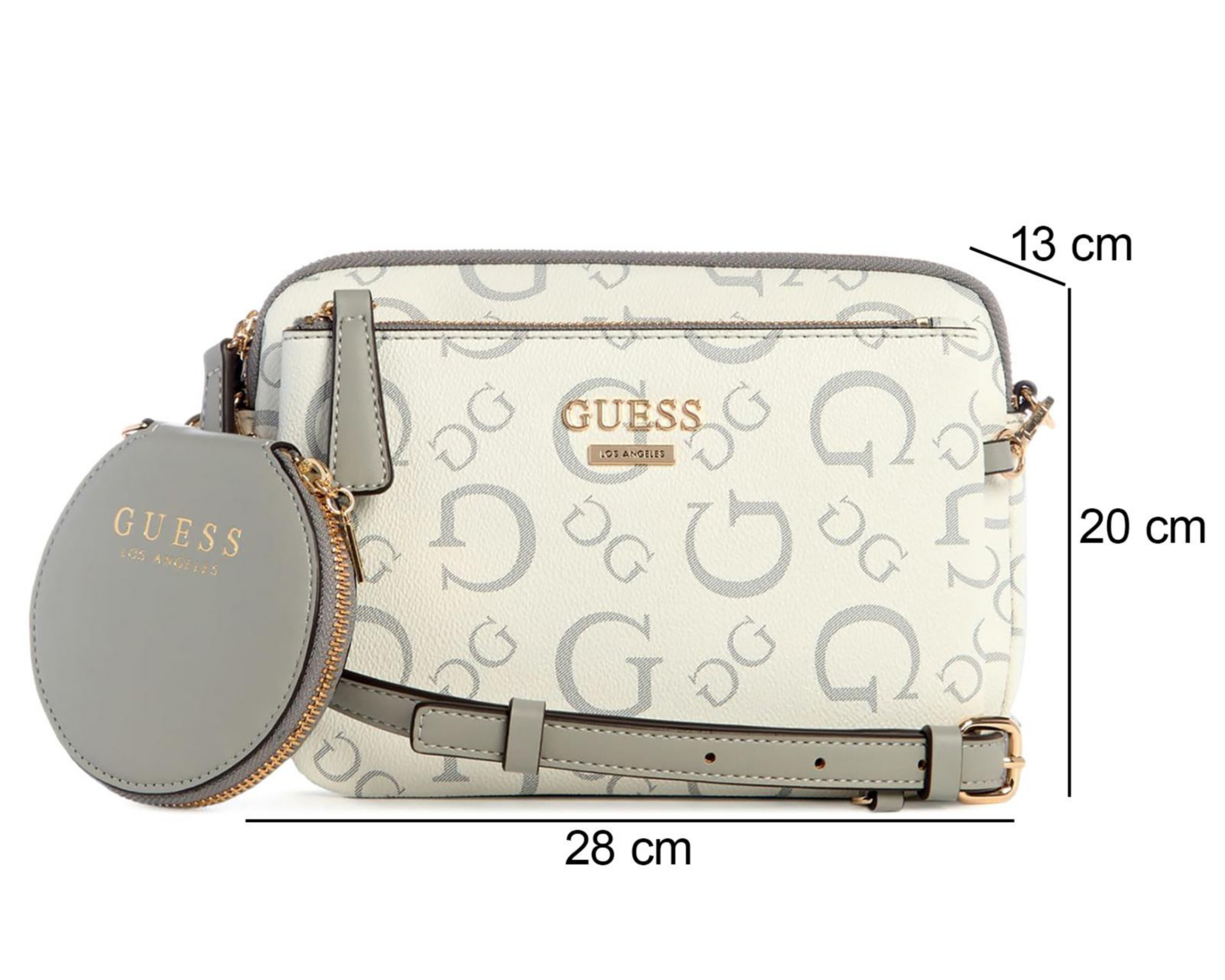 Foto 4 | Bolsa Cruzada Guess Aengus con Monedero