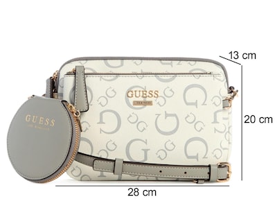 Foto 4 | Bolsa Cruzada Guess Aengus con Monedero