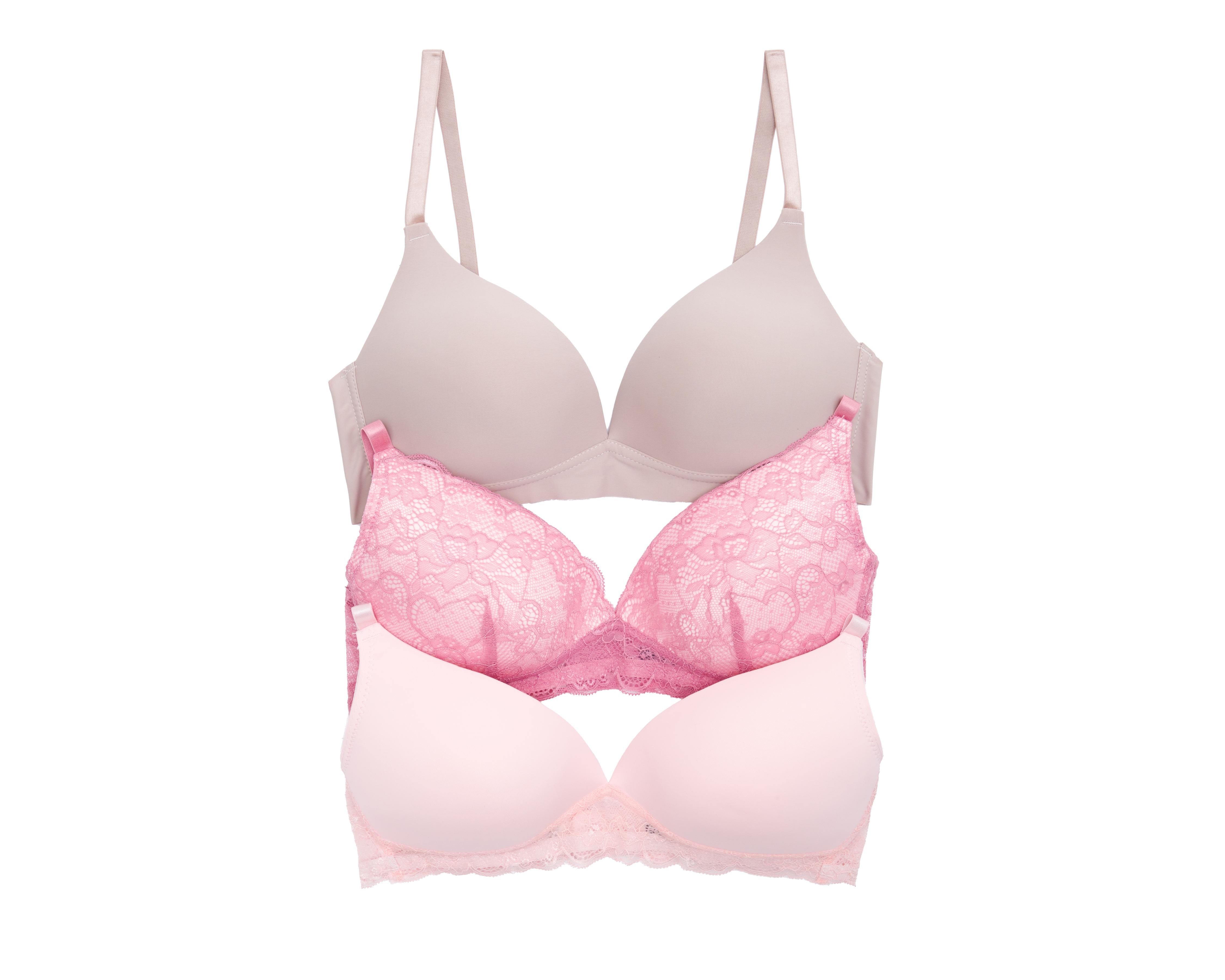 Brasier Copa Completa con Encaje Prima Valentina 3 Pack