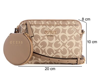 Foto 4 | Bolsa Cruzada Guess Aengus con Monedero