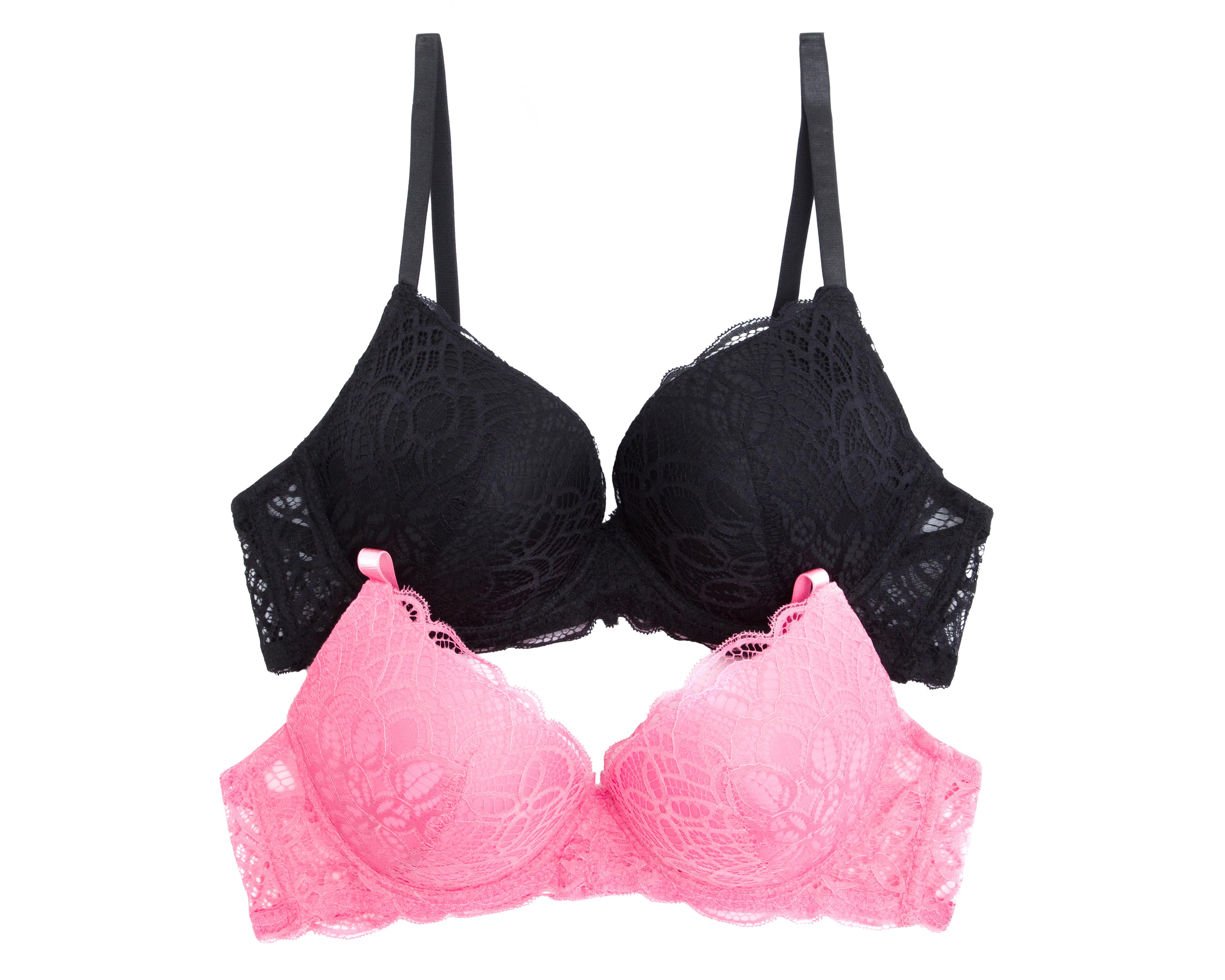 Brasier Media Copa con Encaje Hush 2 Pack