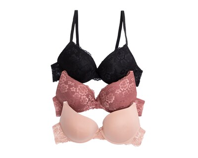 Foto 1 | Brasier Media Copa con Encaje Hush 3 Pack