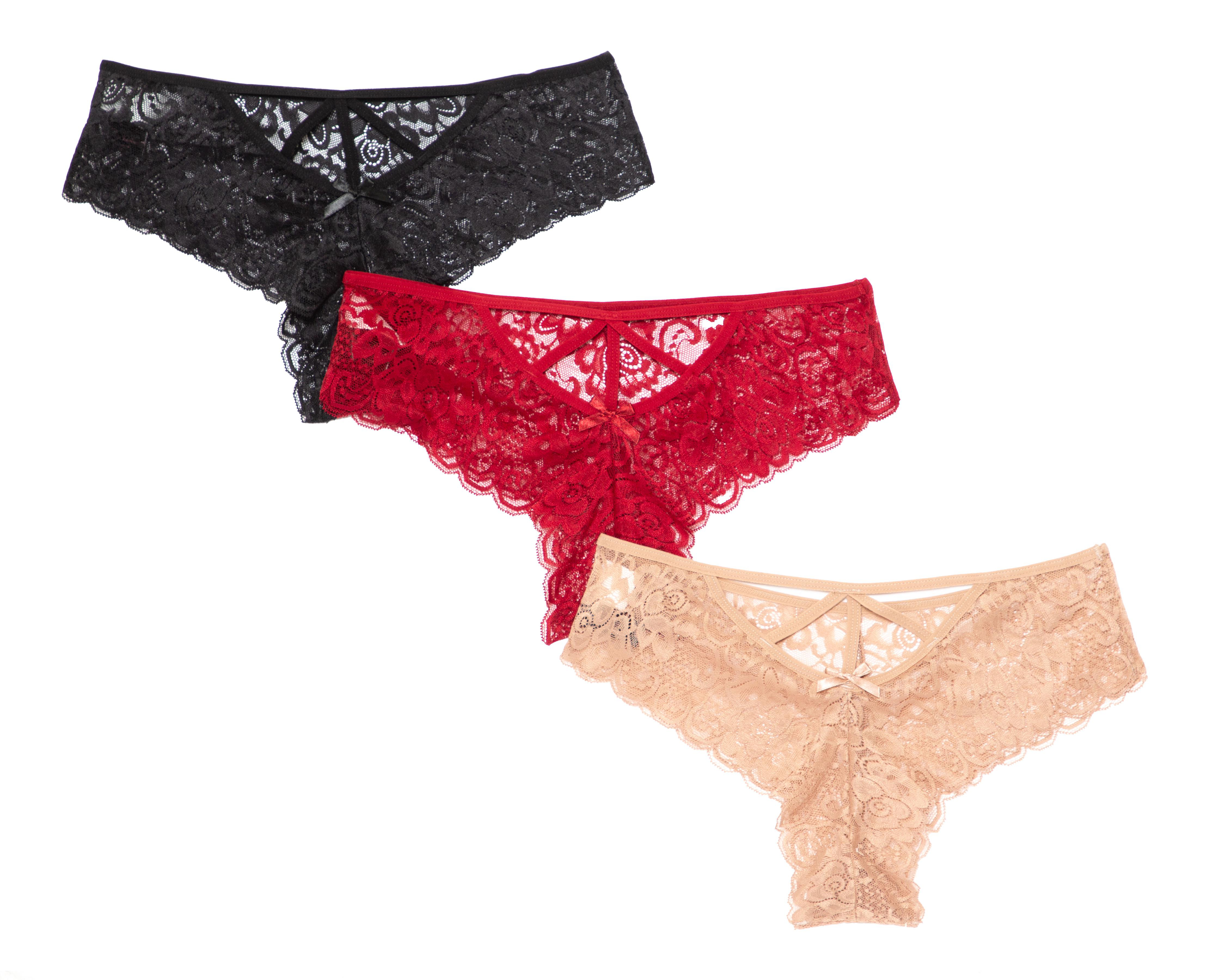 Foto 3 pulgar | Bikini de Encaje Prima Valentina para Mujer 3 Piezas