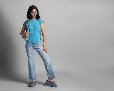 Foto 2 | Playera Thinner Azul con Aberturas