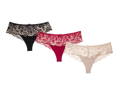 Foto 1 | Tanga con Encaje Prima Valentina para Mujer 3 Piezas