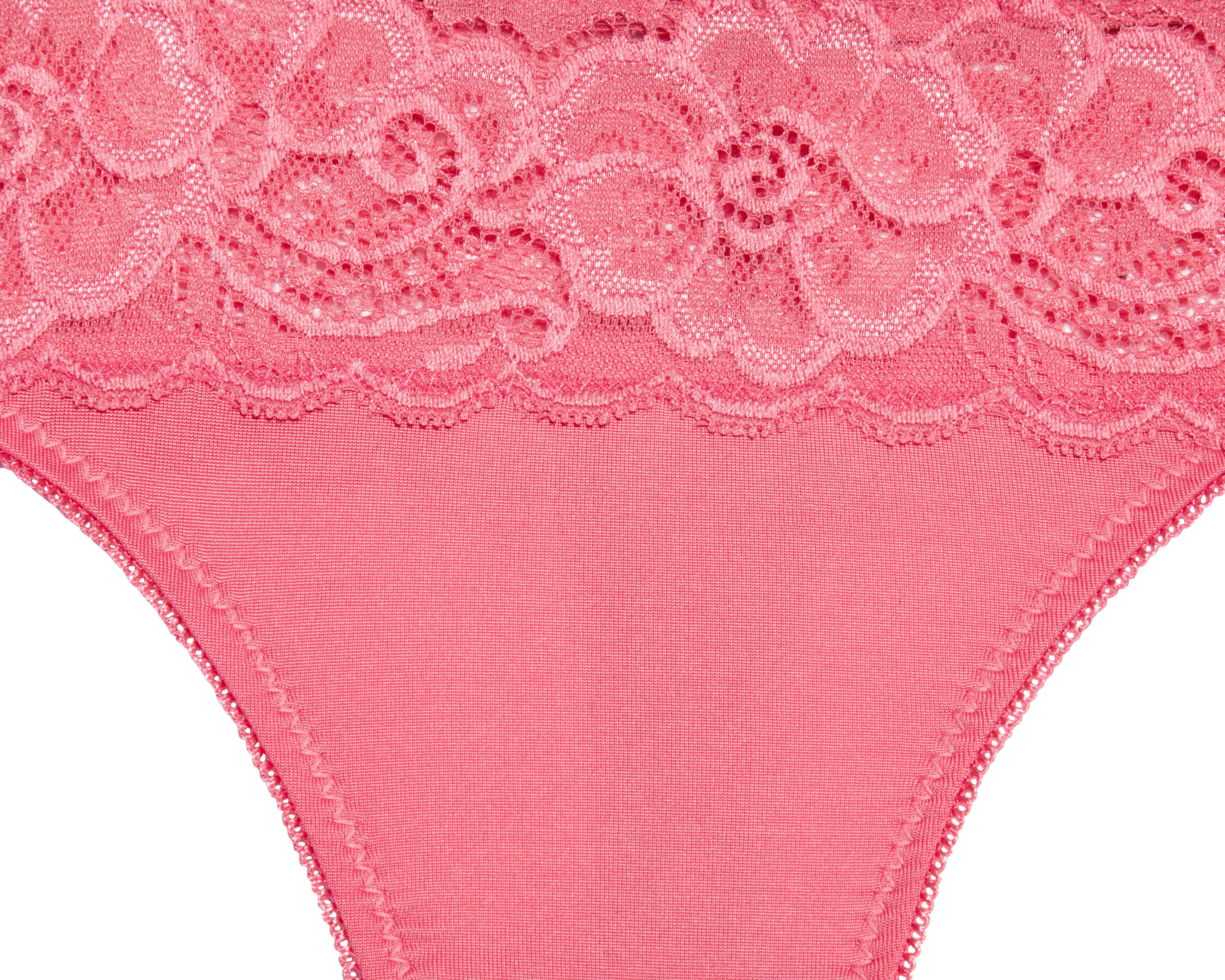 Foto 4 pulgar | Tanga con Encaje Prima Valentina para Mujer 3 Piezas