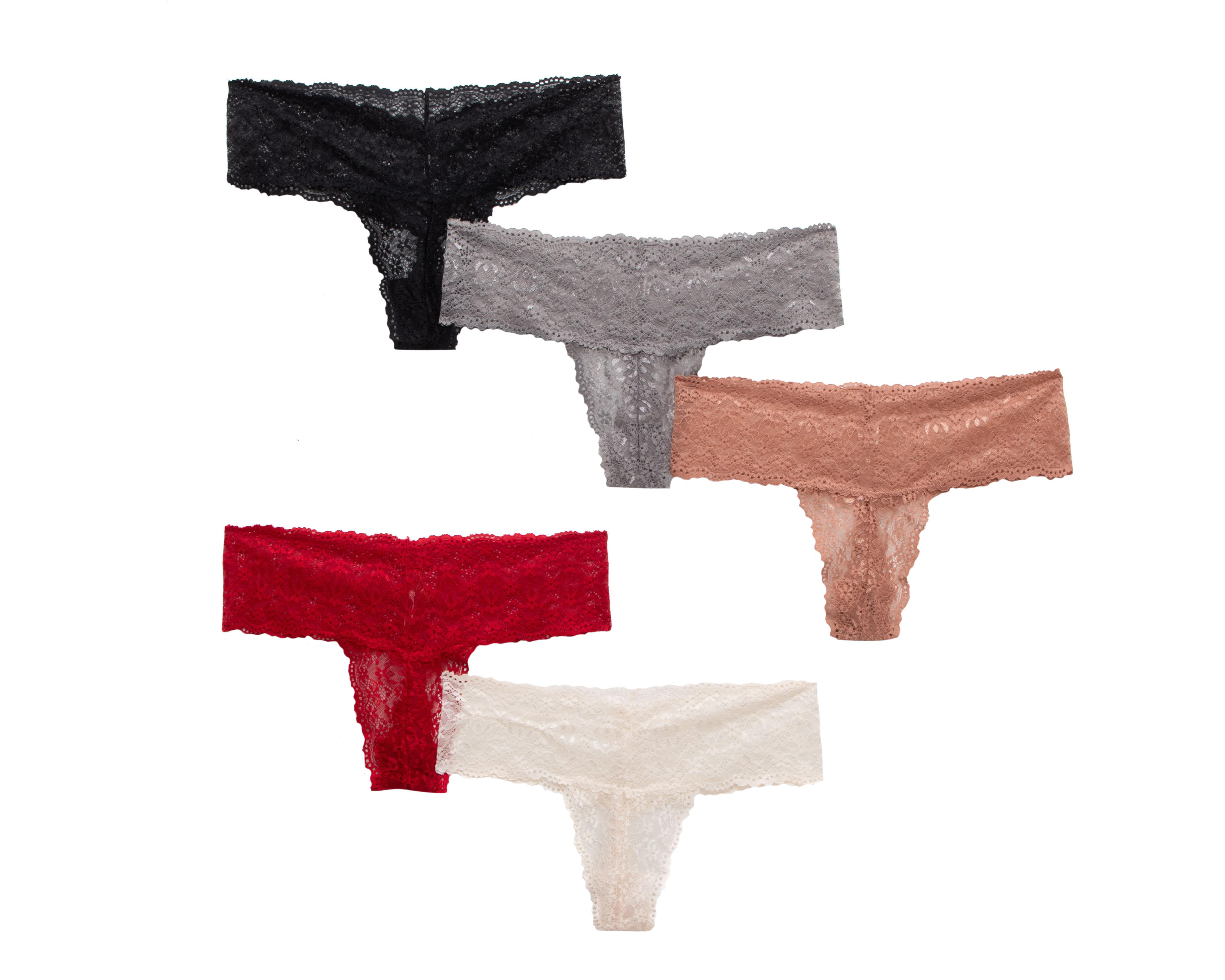 Tanga con Encaje Hush para Mujer 5 Piezas