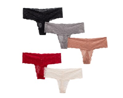 Foto 1 | Tanga con Encaje Hush para Mujer 5 Piezas