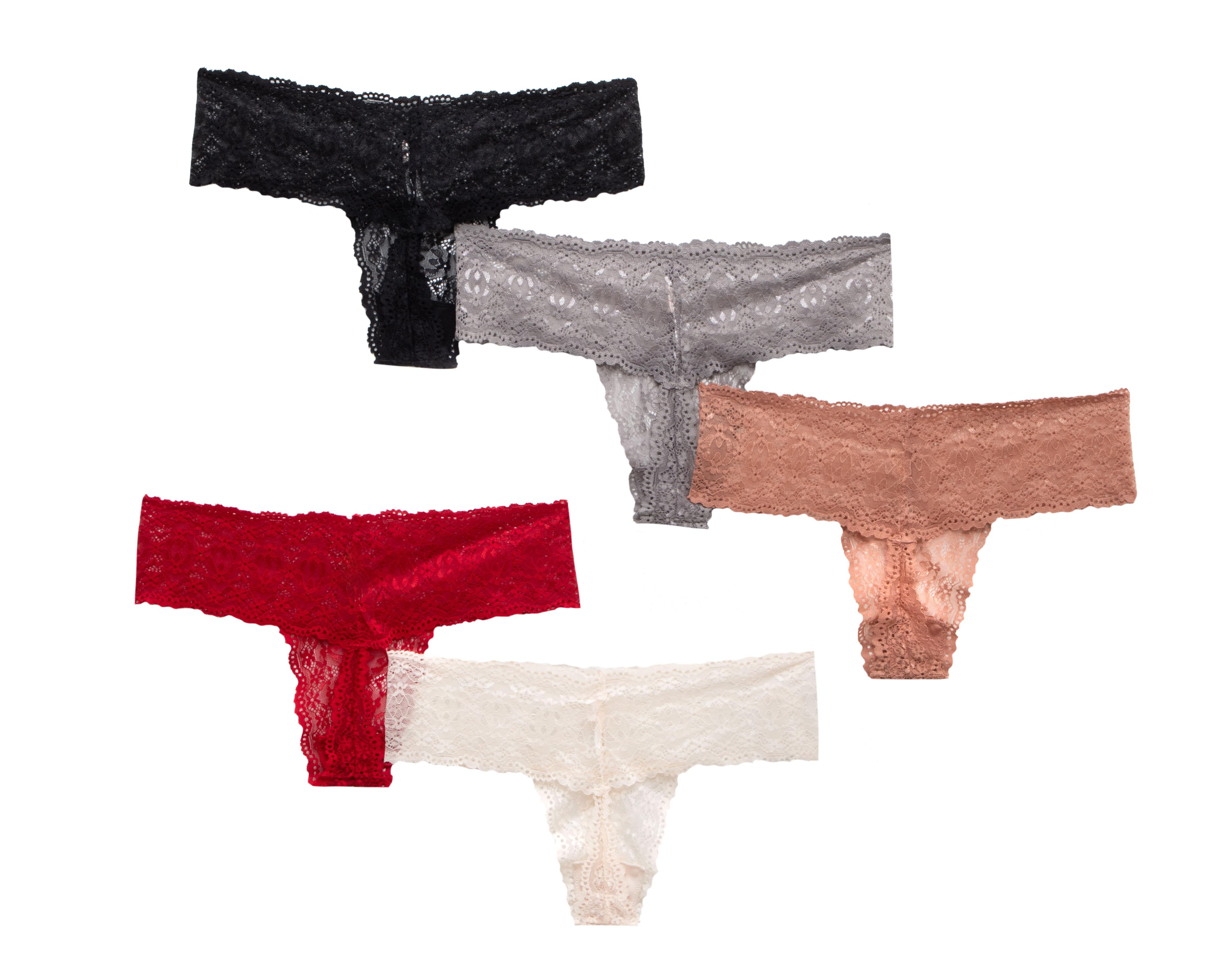 Foto 2 | Tanga con Encaje Hush para Mujer 5 Piezas