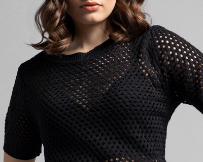 Foto 4 | Blusa Thinner Manga Corta Tejida