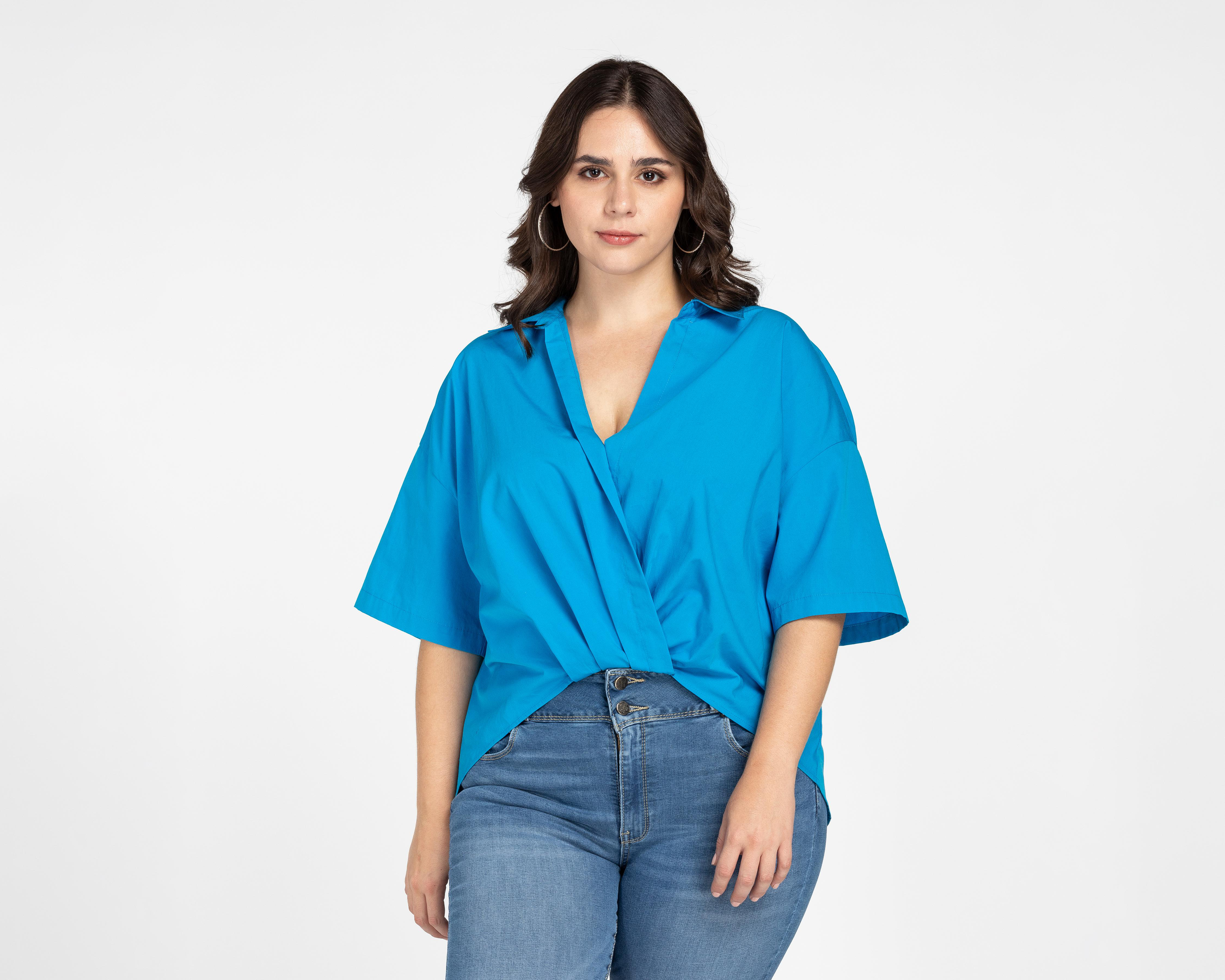 Foto 4 | Blusa Sahara Manga Corta con Botones
