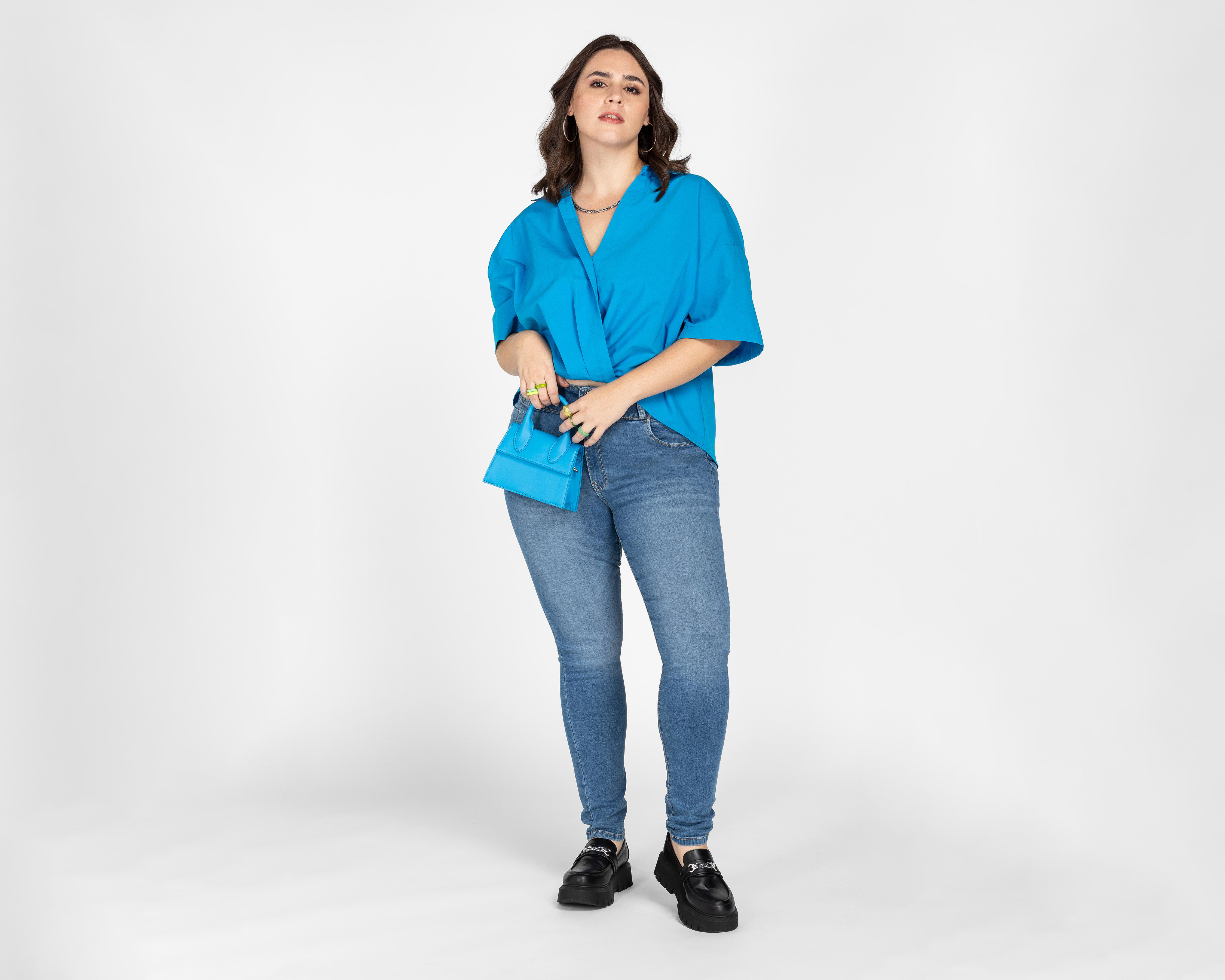 Foto 5 | Blusa Sahara Manga Corta con Botones
