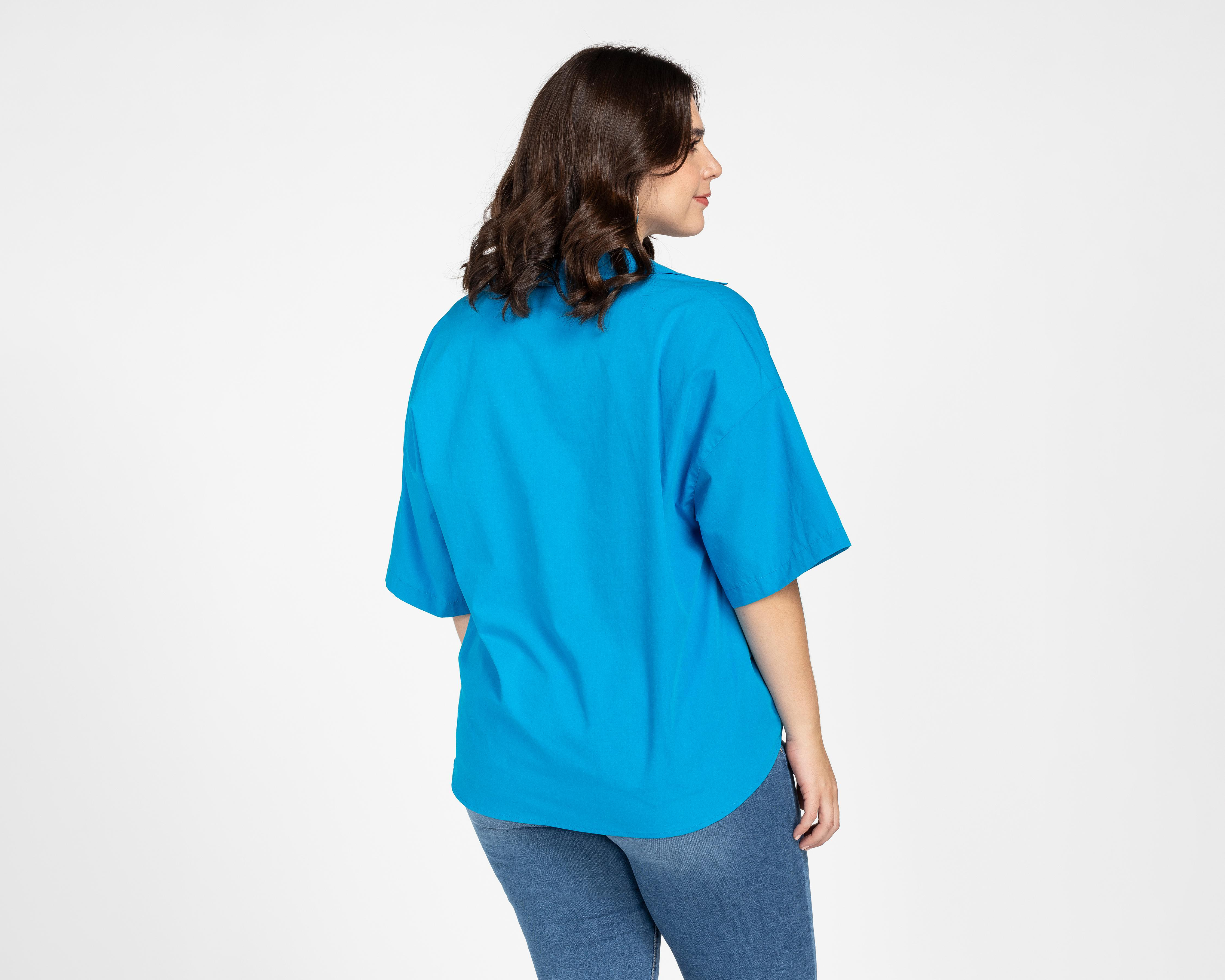 Foto 6 | Blusa Sahara Manga Corta con Botones