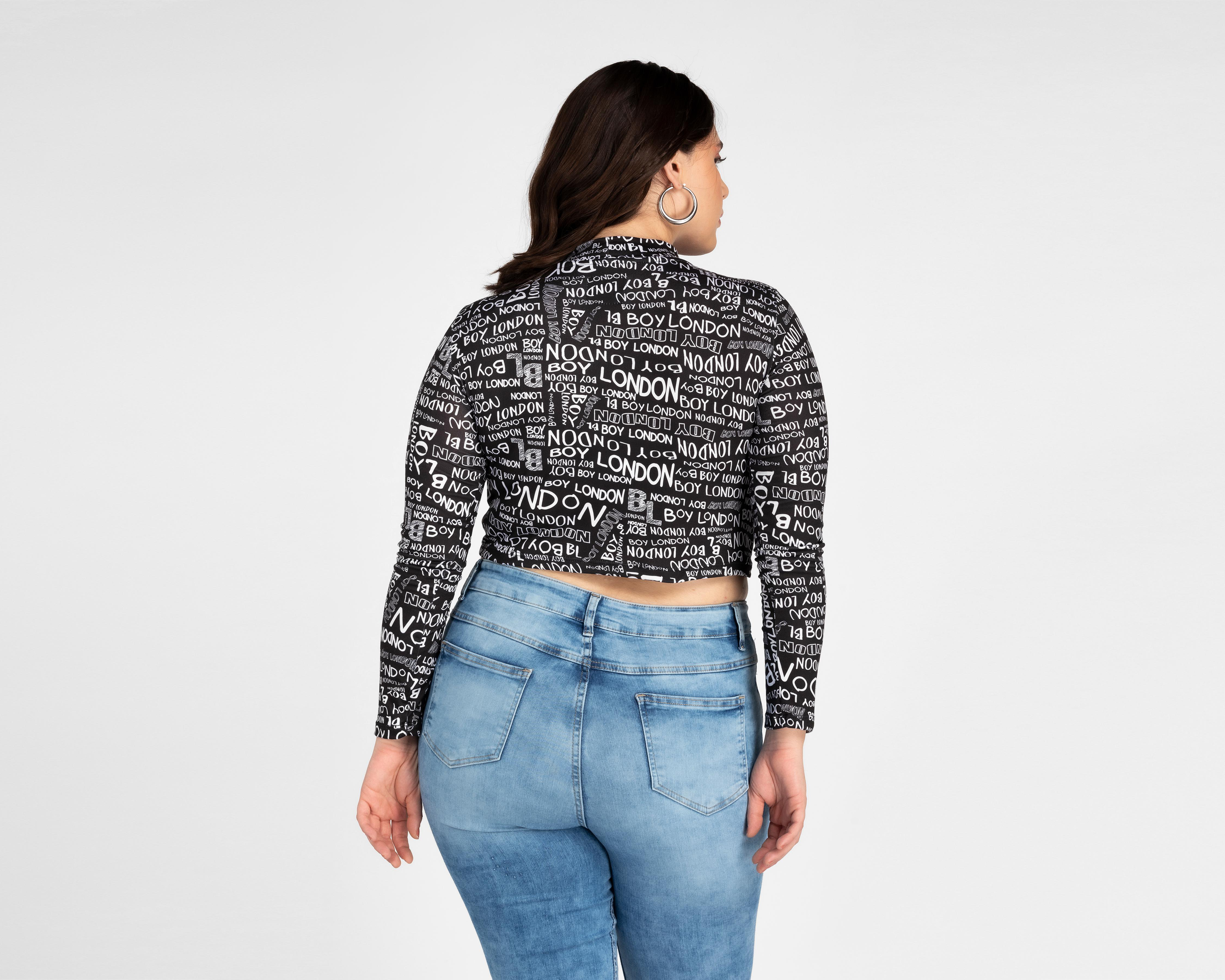 Foto 4 pulgar | Blusa Boy London Manga Larga con Estampado